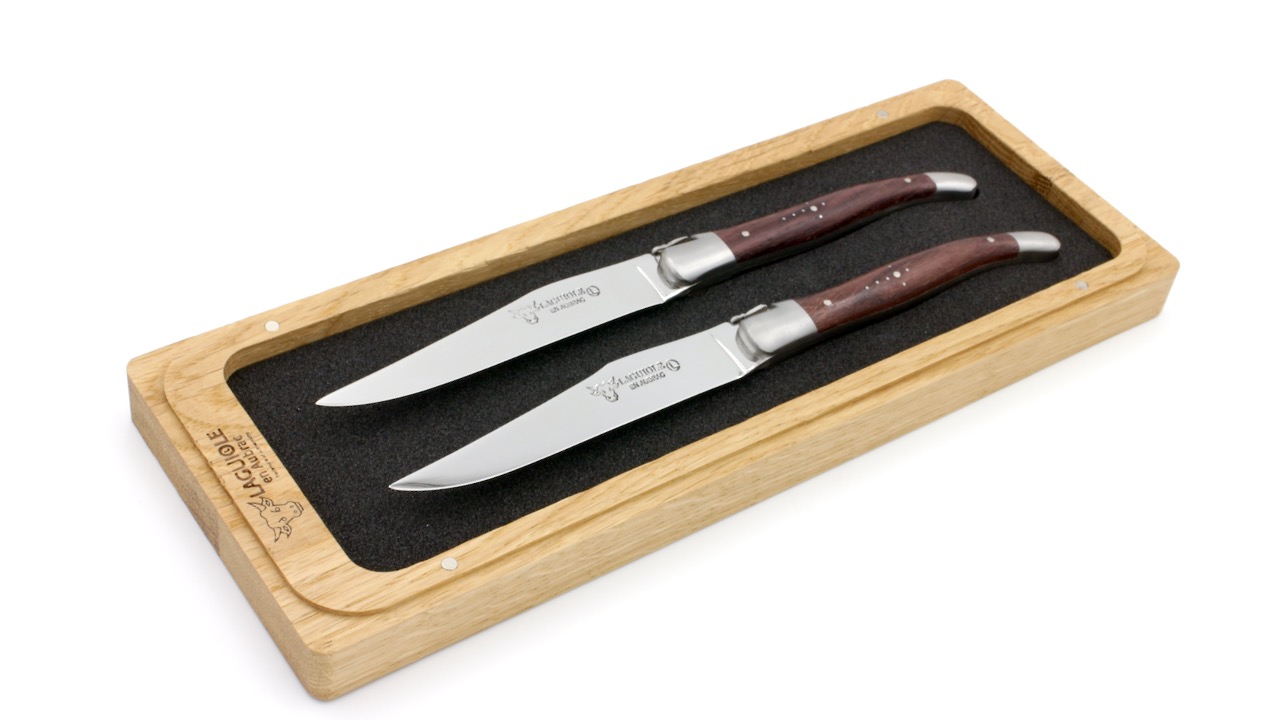 Laguiole en Aubrac Palisander Laguiole Steakmesser Set 2-tlg.