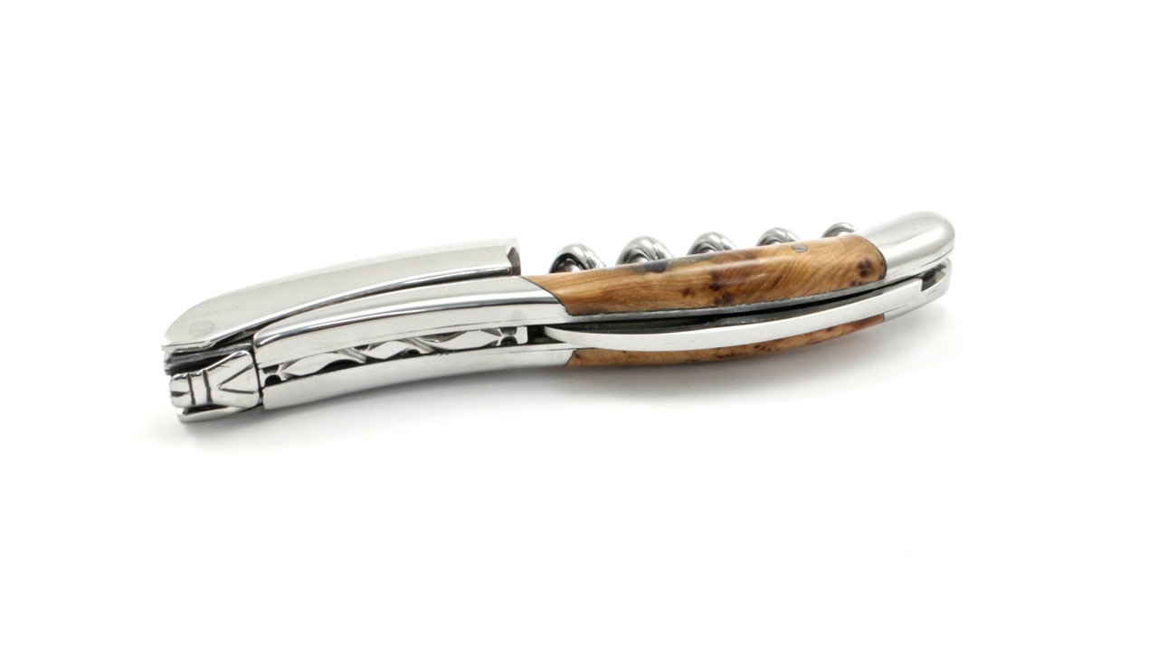 Laguiole en Aubrac Laguiole Sommelier knife with engraving Juniper shiny