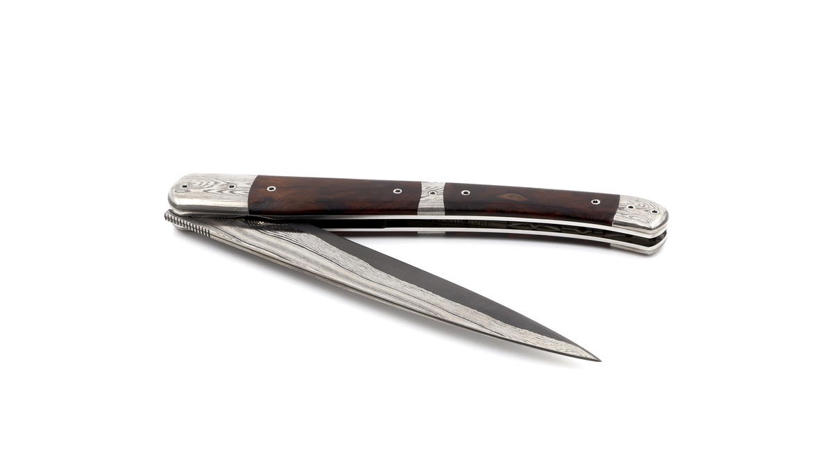 Philippe Soeuvre Vézelay burl of ironwood San Mai damascus