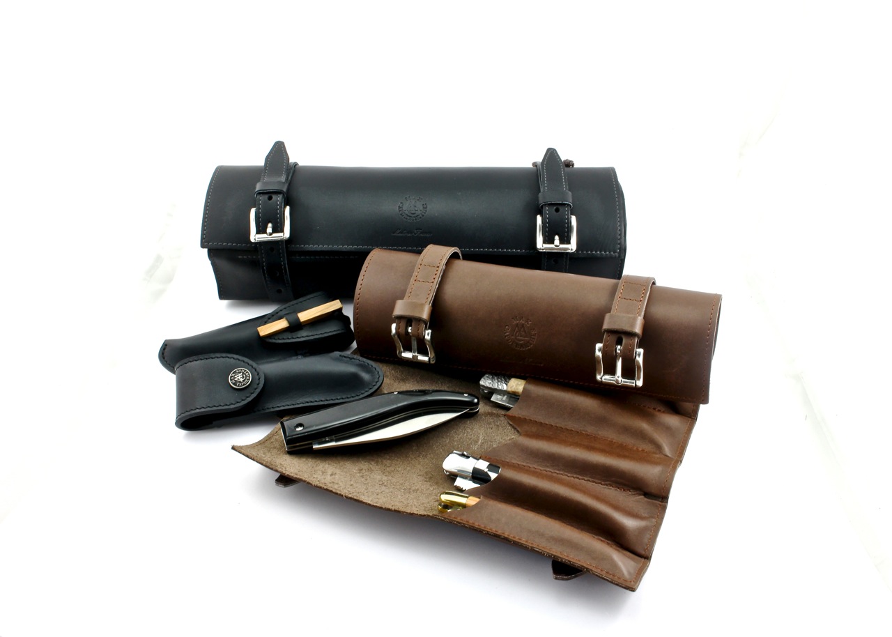 MAX CAPDEBARTHES leather sheath for collectors 6-24 knives storage