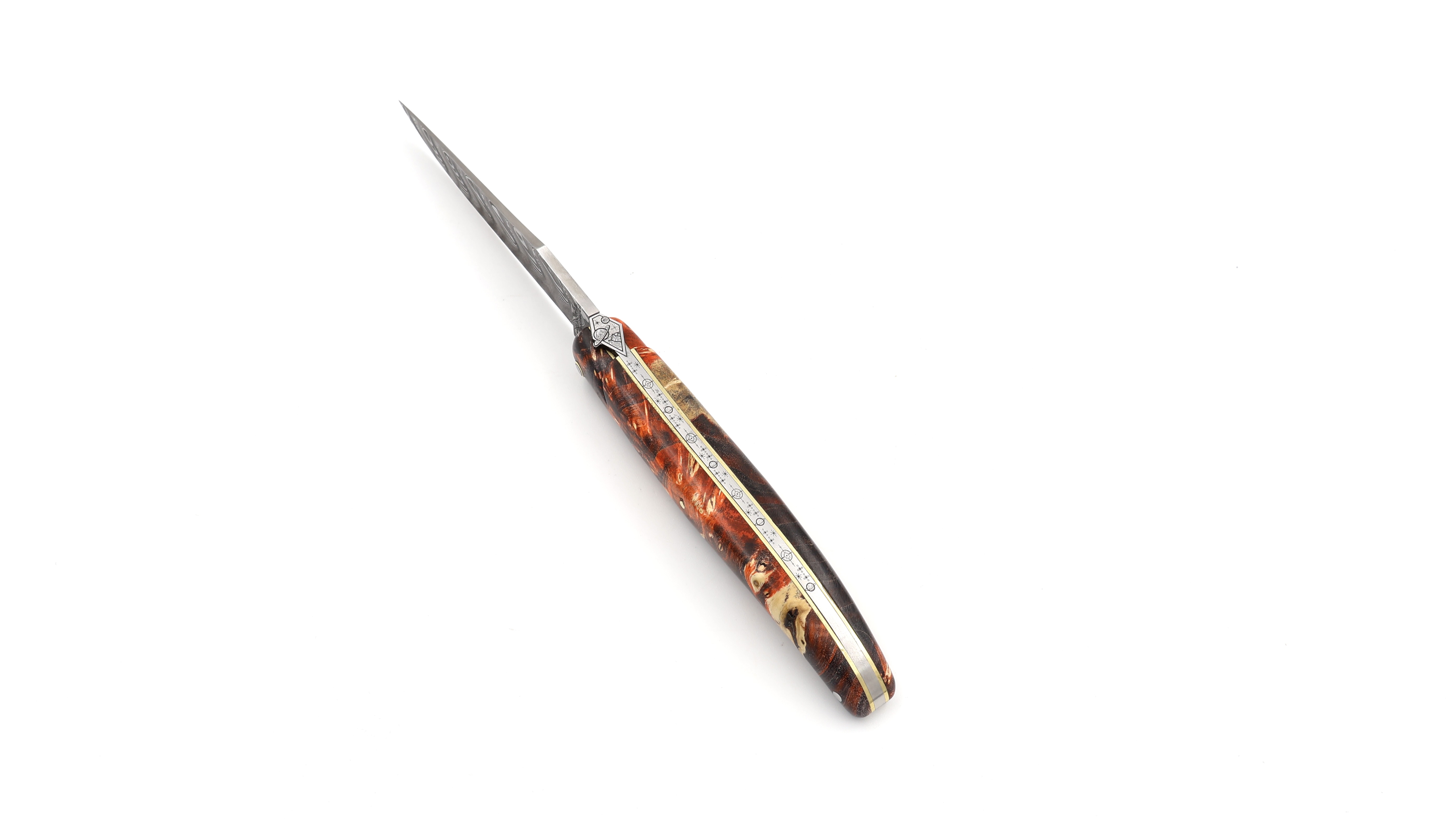 Laguiole en Aubrac Biene WELTRAUM DSC® Carbondamast Holunder Wurzelholz 12 cm 