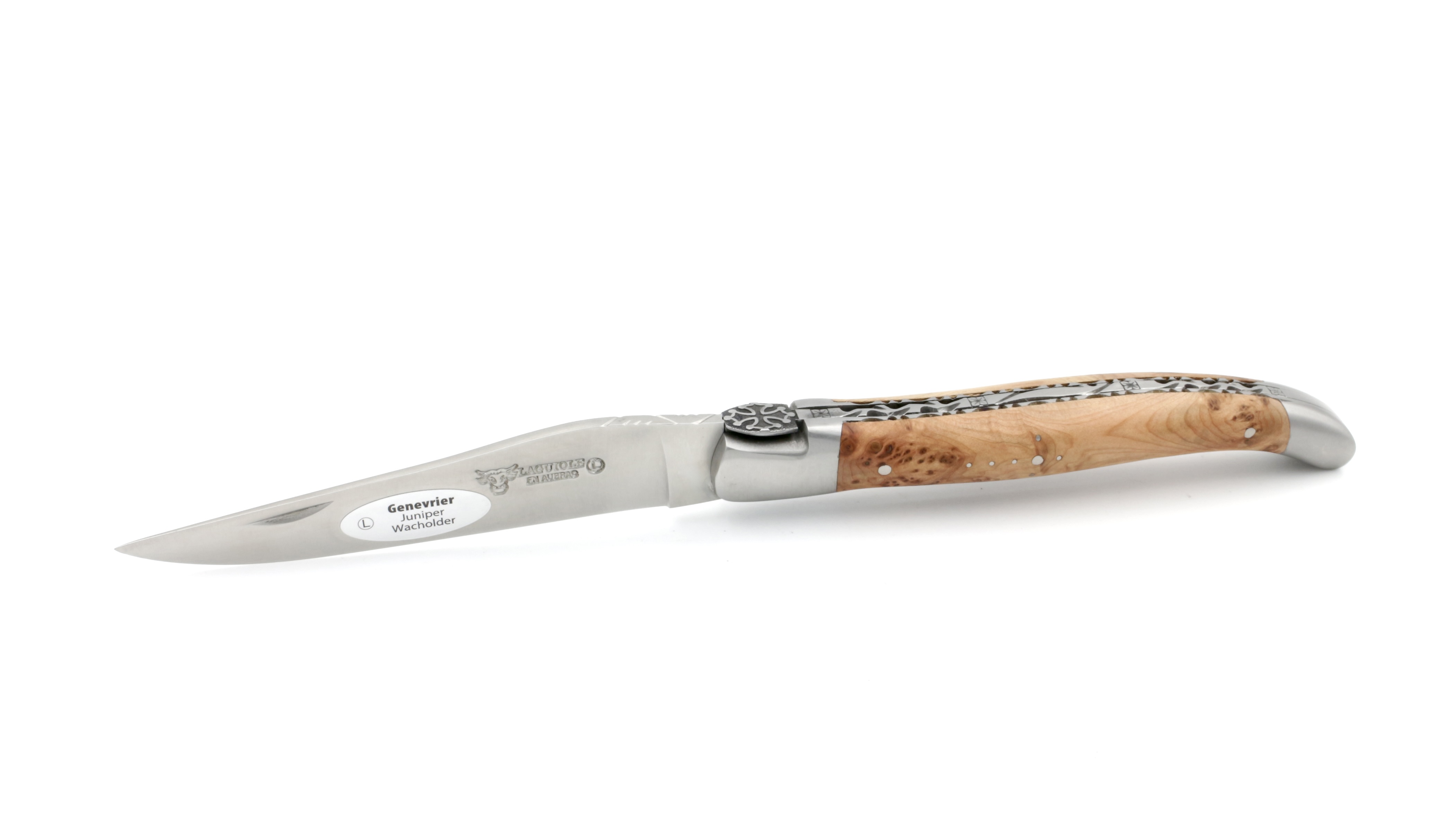 75772AF7-87EE-4BEA-9935-86F02ACD3215_1_201_a Laguiole en Aubrac ozitanisches Kreuz guillochierte Platine Wacholder 12 cm