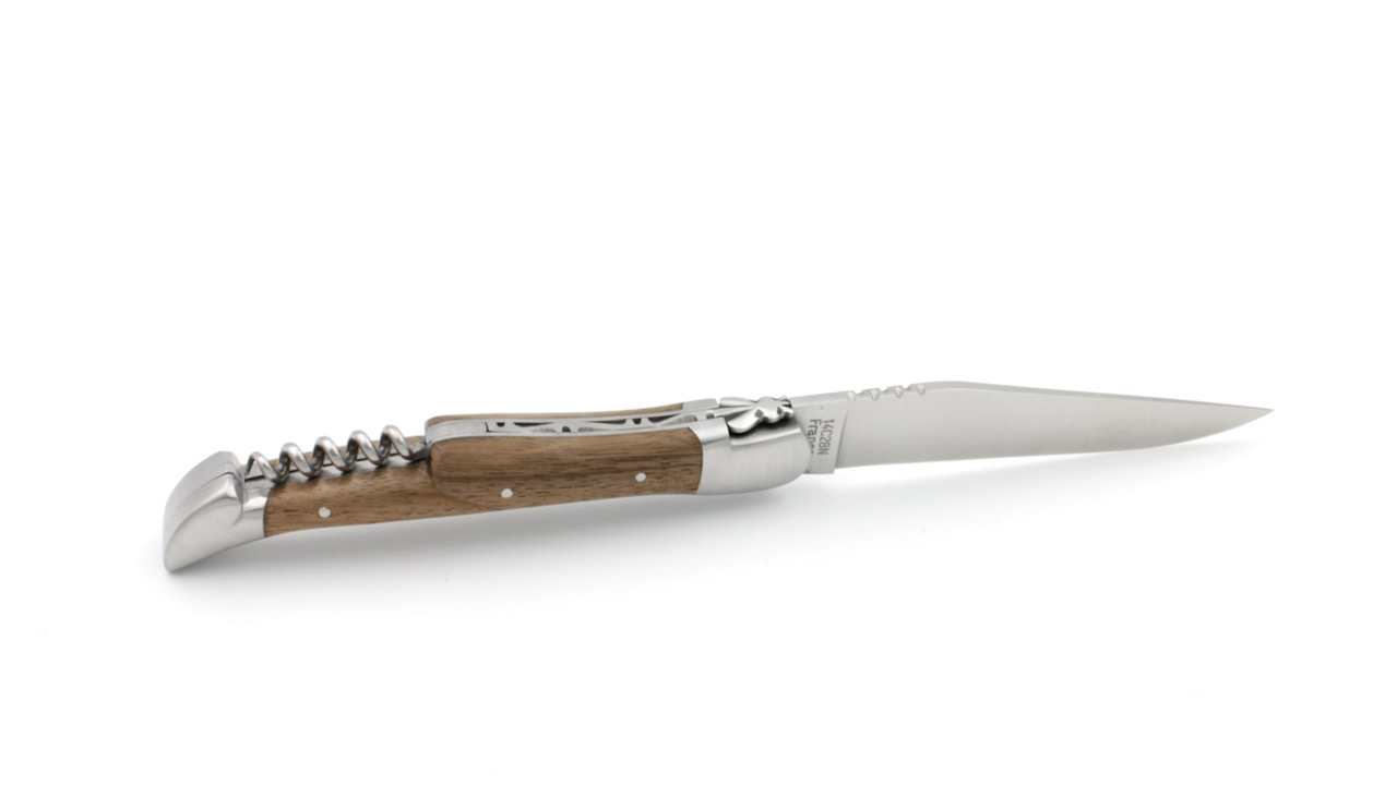 Honoré Durand Laguiole knife Prestige walnut corkscrew 12 cm mat