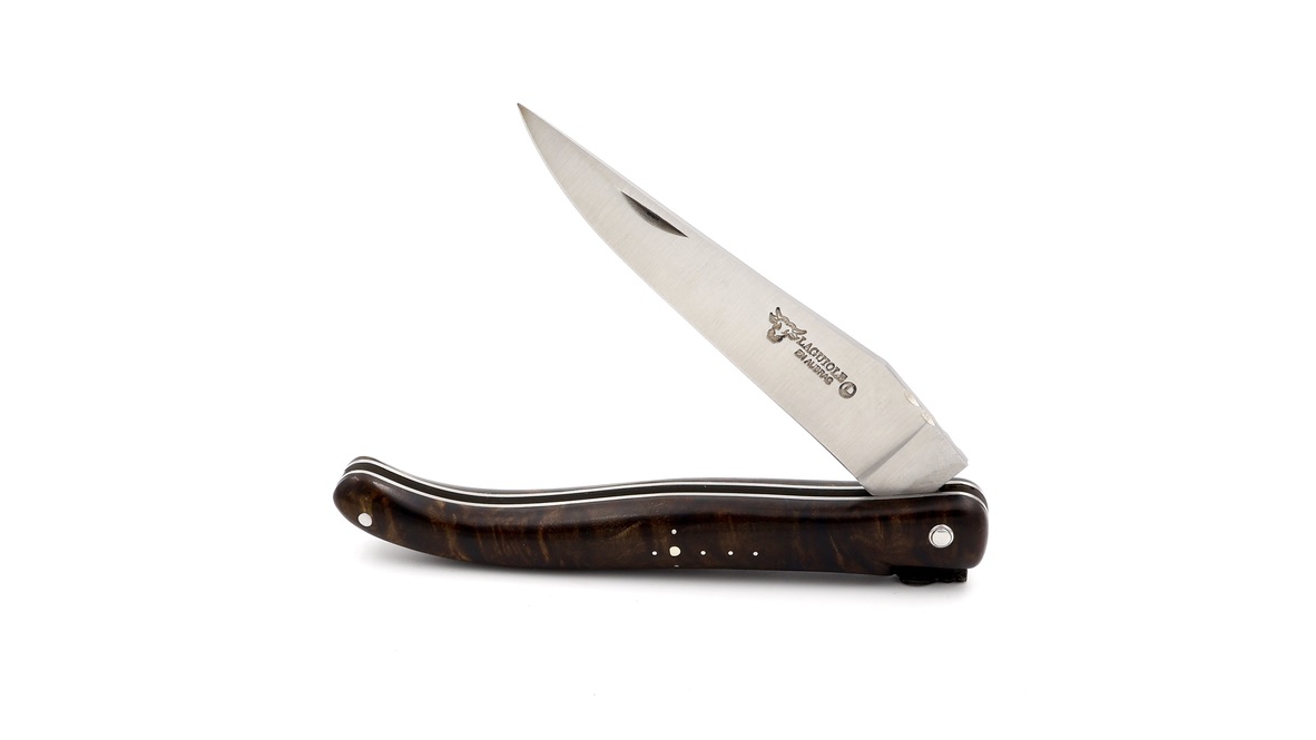 Laguiole en Aubrac Meisterstück Lorbeer Wurzelholz 12 cm   