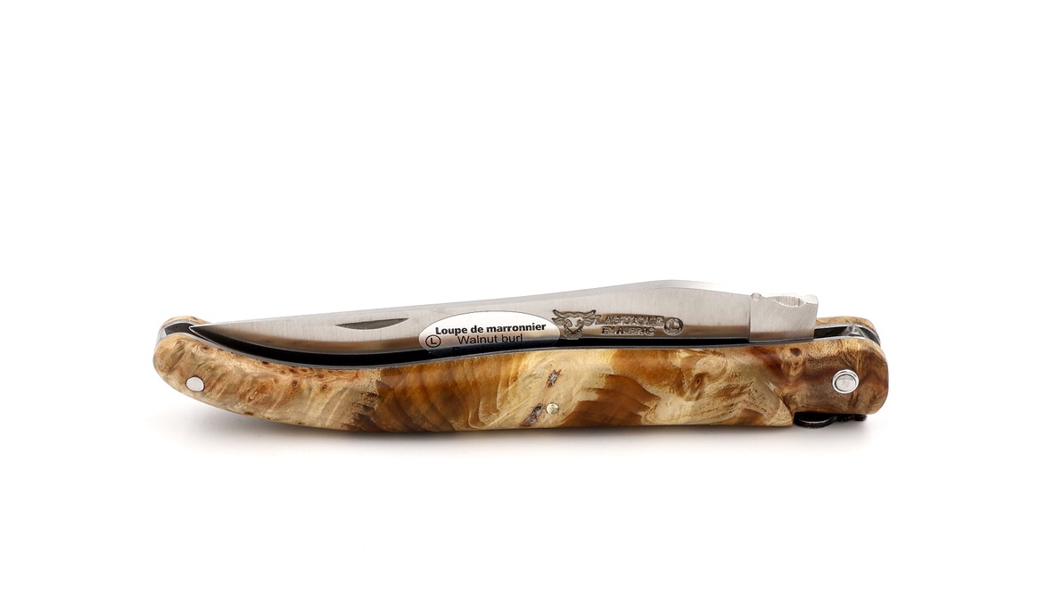Laguiole en Aubrac Laguiole knife unique piece  burl of chesnut 
