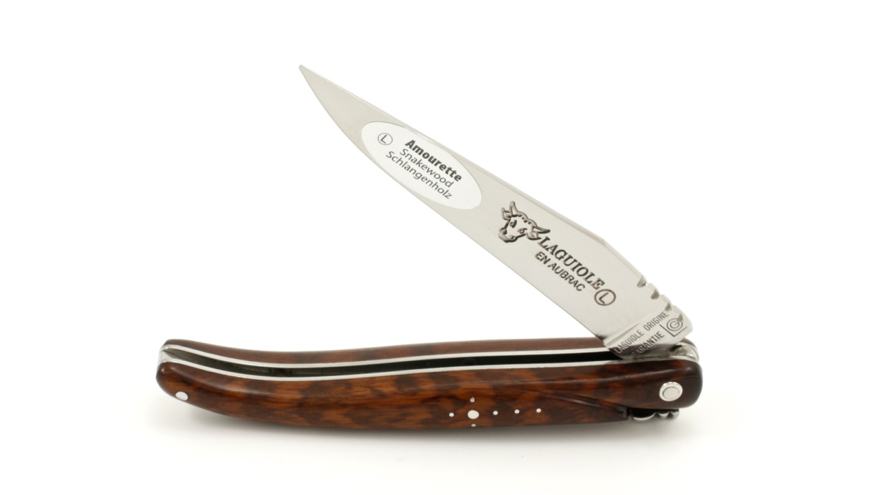 Laguiole en Aubrac snake wood full handle 10 cm