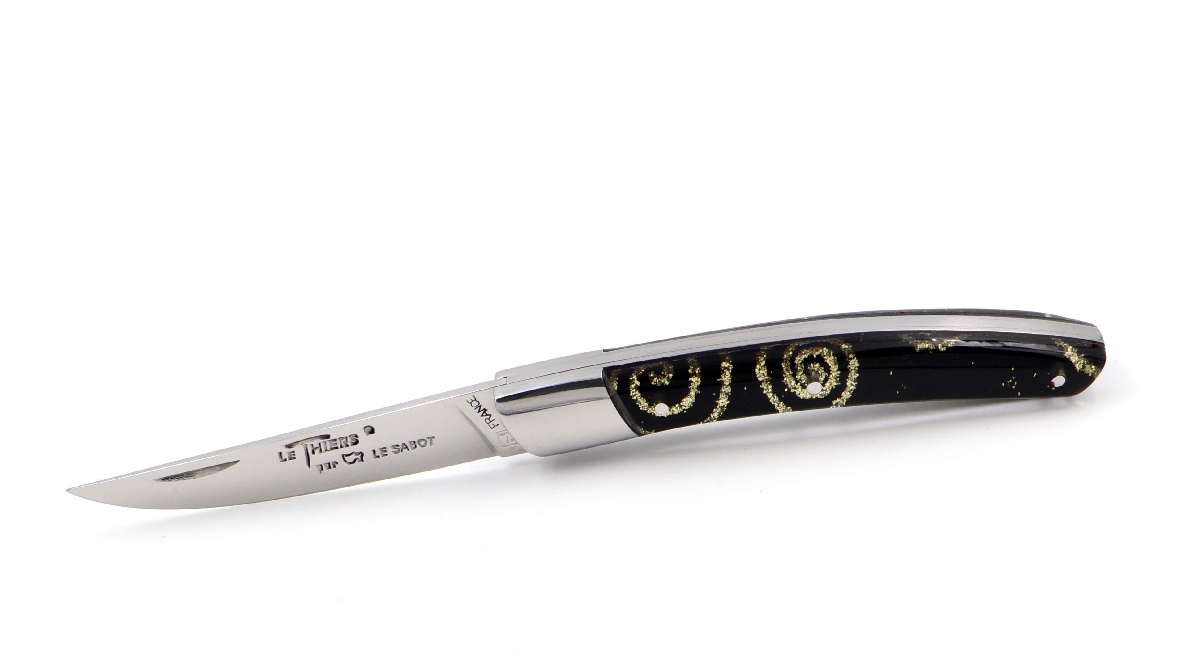 AU SABOT THIERS knife 10 cm pailettes