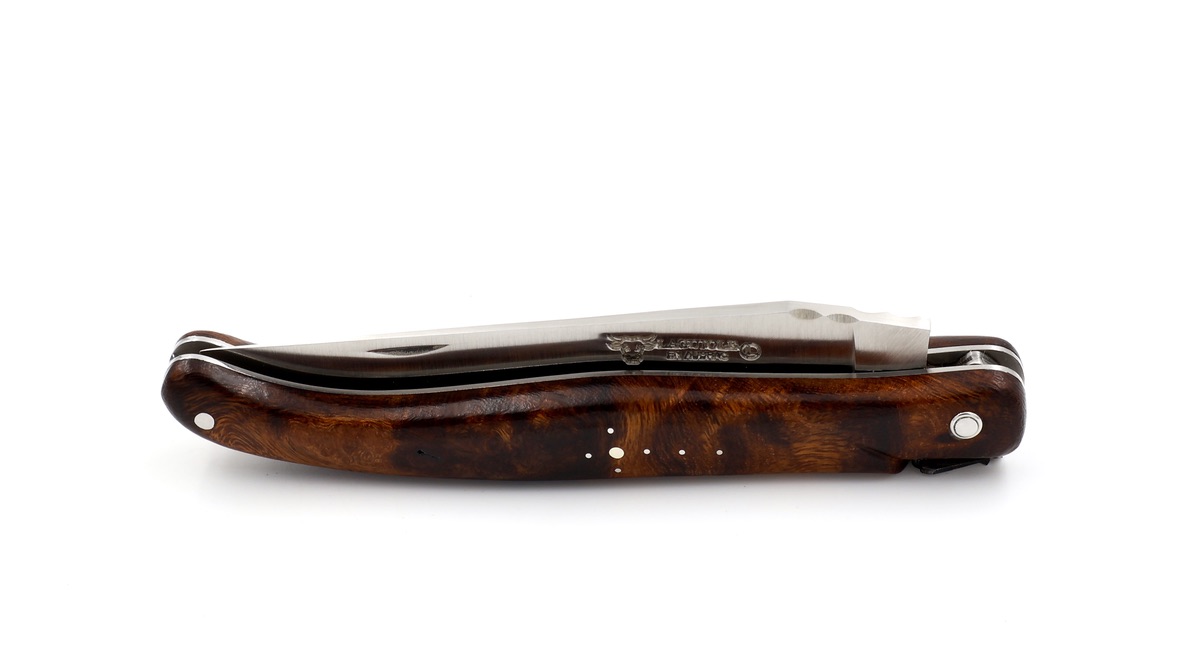 Laguiole en Aubrac master piece laguiole knife iron burlwood