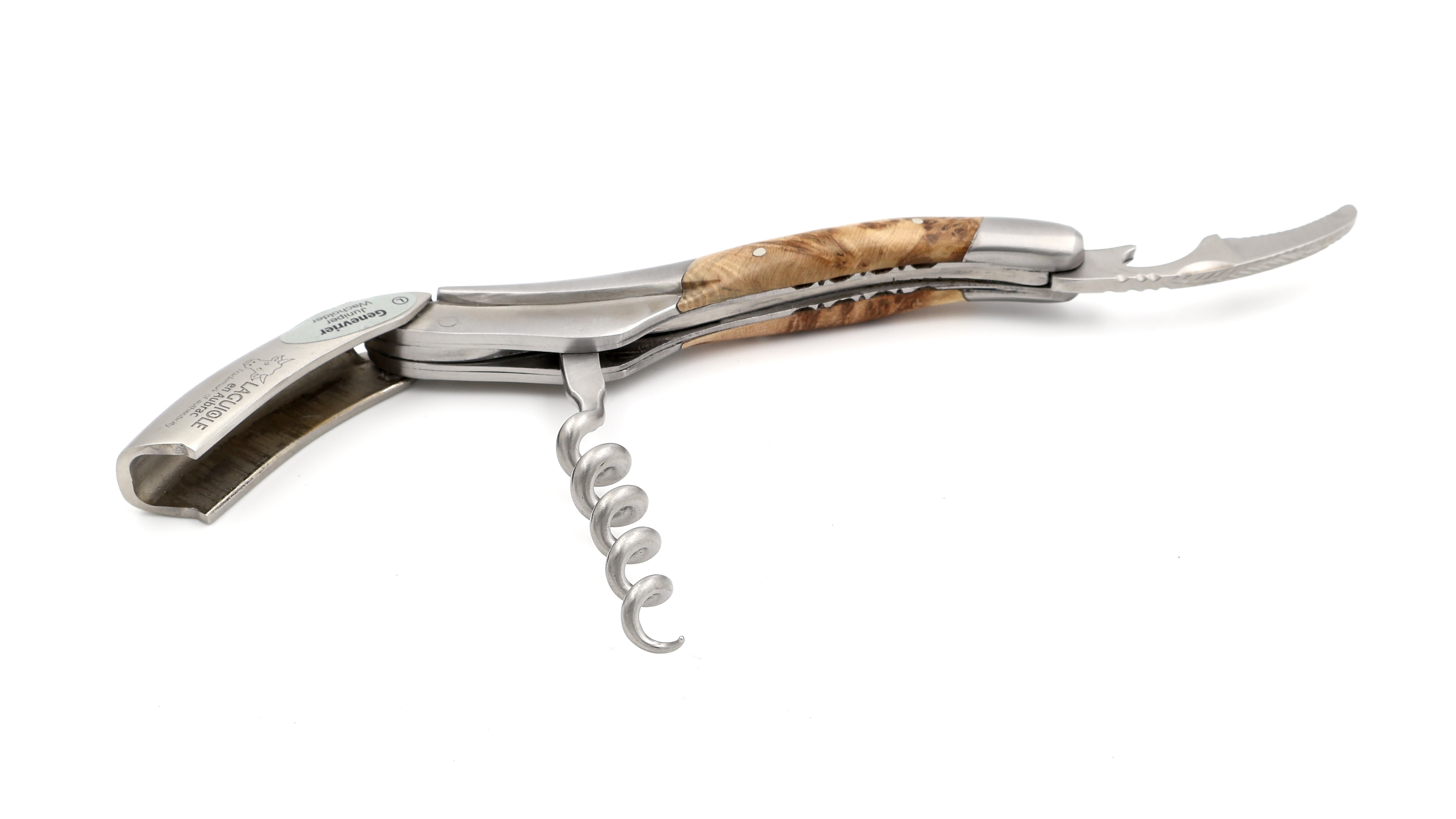 Laguiole en Aubrac Sommeliermesser guillochiert Wacholder