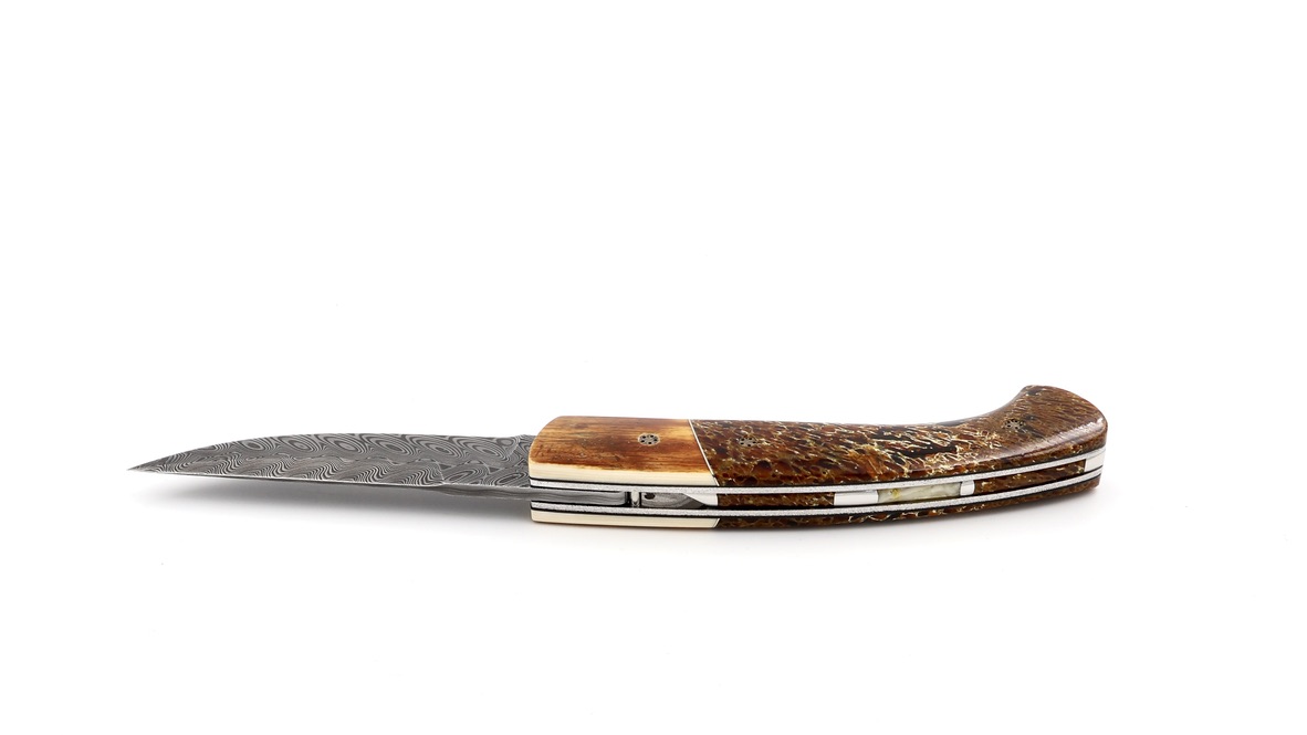 MANU LAPLACE 1515 CUSTOM  mammoth-fermurebone  damascus blade