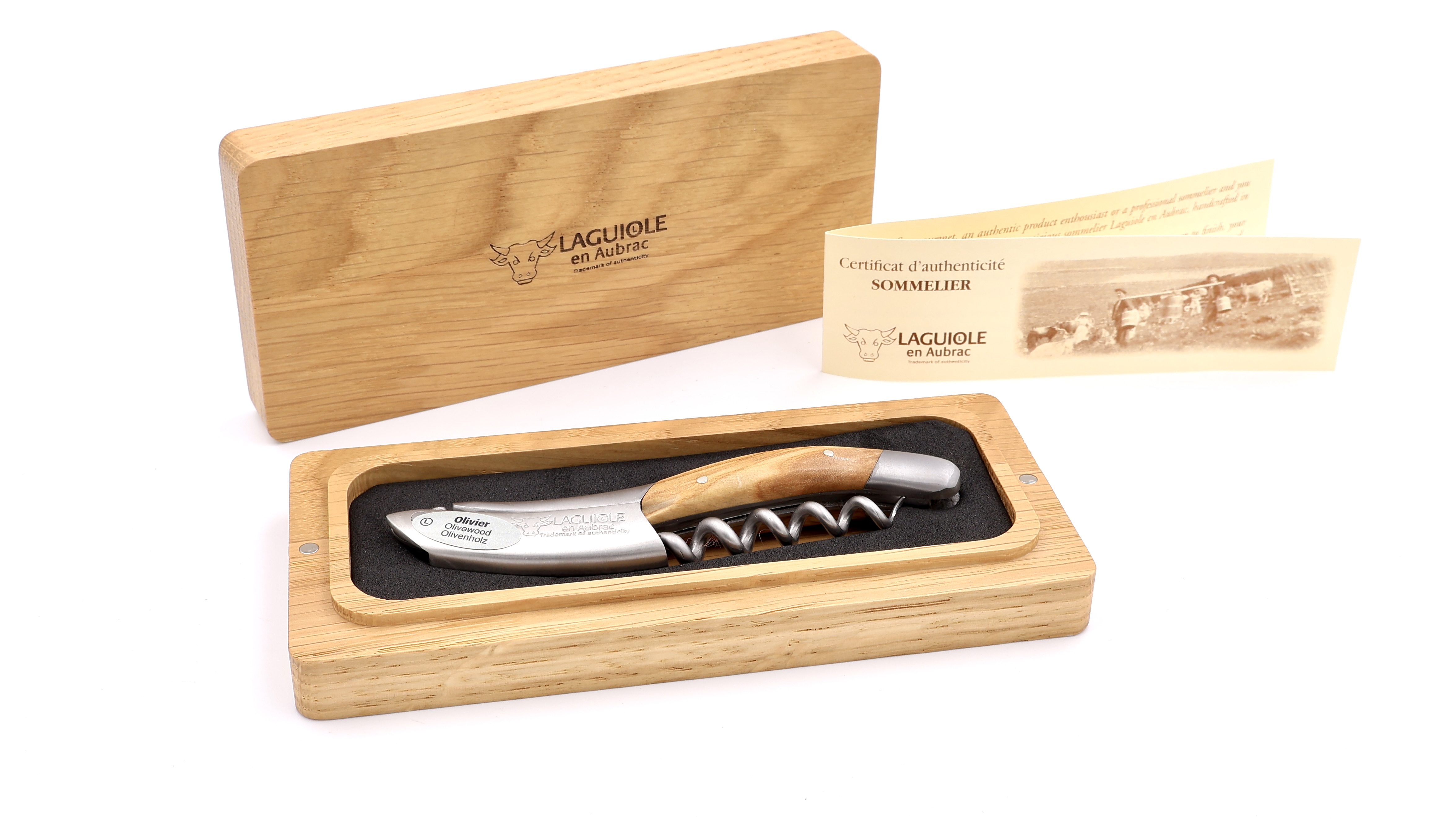 Laguiole en Aubrac Sommeliermesser Olive