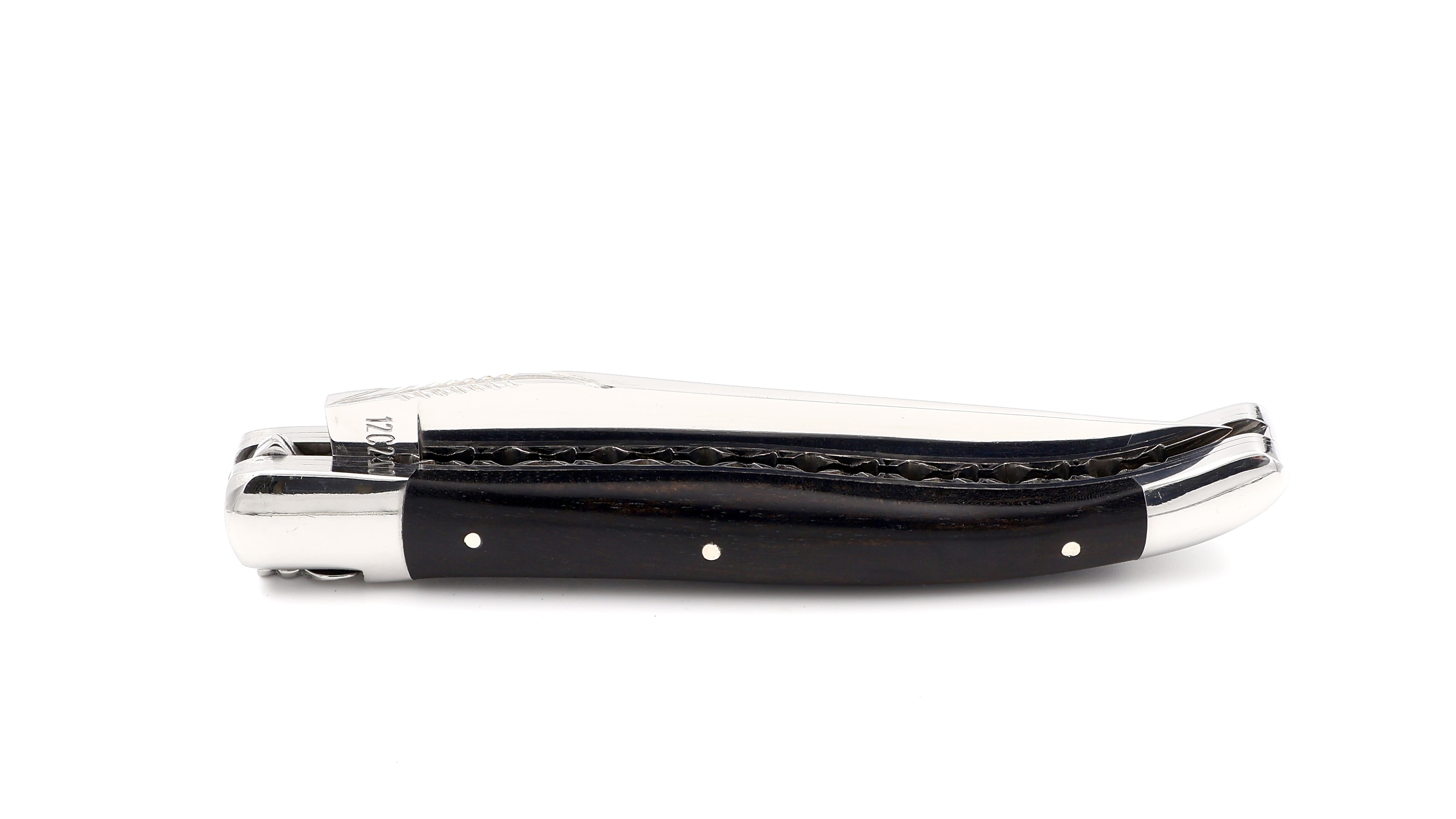 Laguiole en Aubrac doubleplate knife Ebony 12 cm