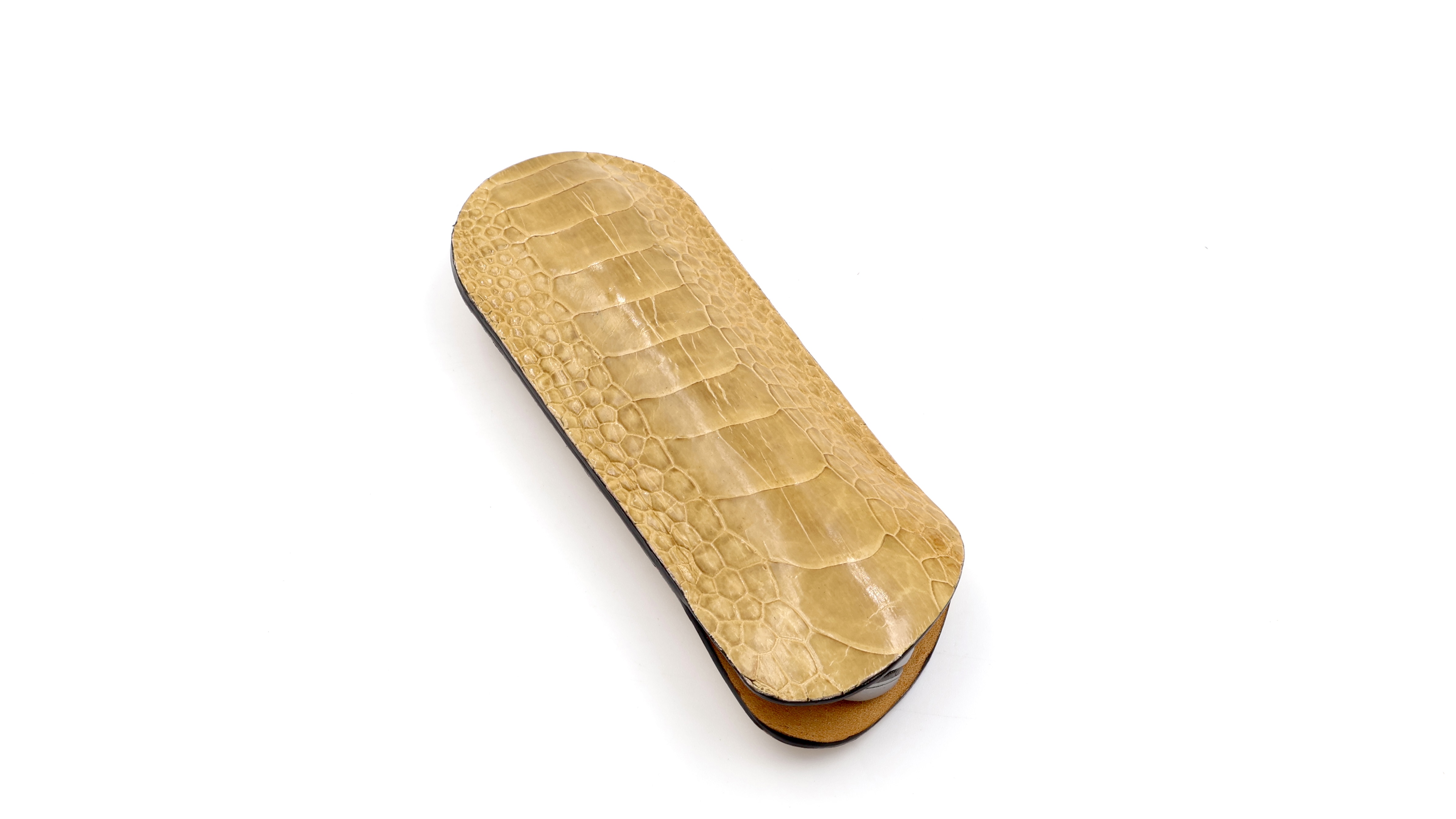 Atelier N°7 Stecketui Straussenbein Leder camel farben 14 cm    