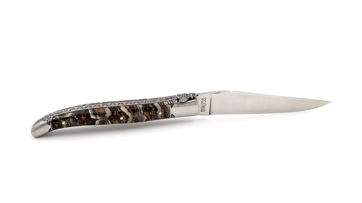 Meisterstück Laguiole en Aubrac Mammut-Backenzahn braun 12 cm    