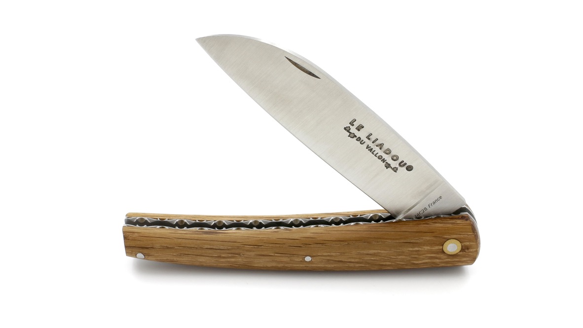 Liadou du Vallon® Winzermesser Fasseiche guillochiert 12 cm