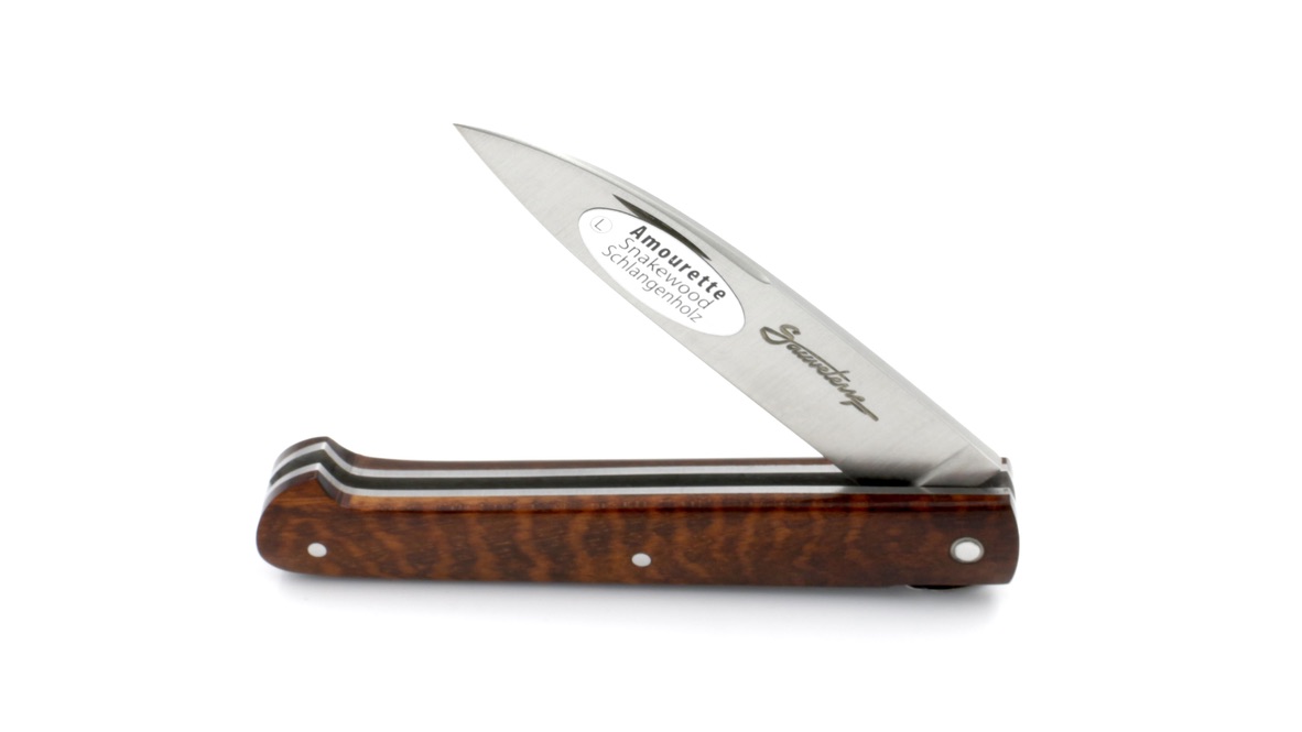Sauveterre knife full handle snakewood 9 cm
