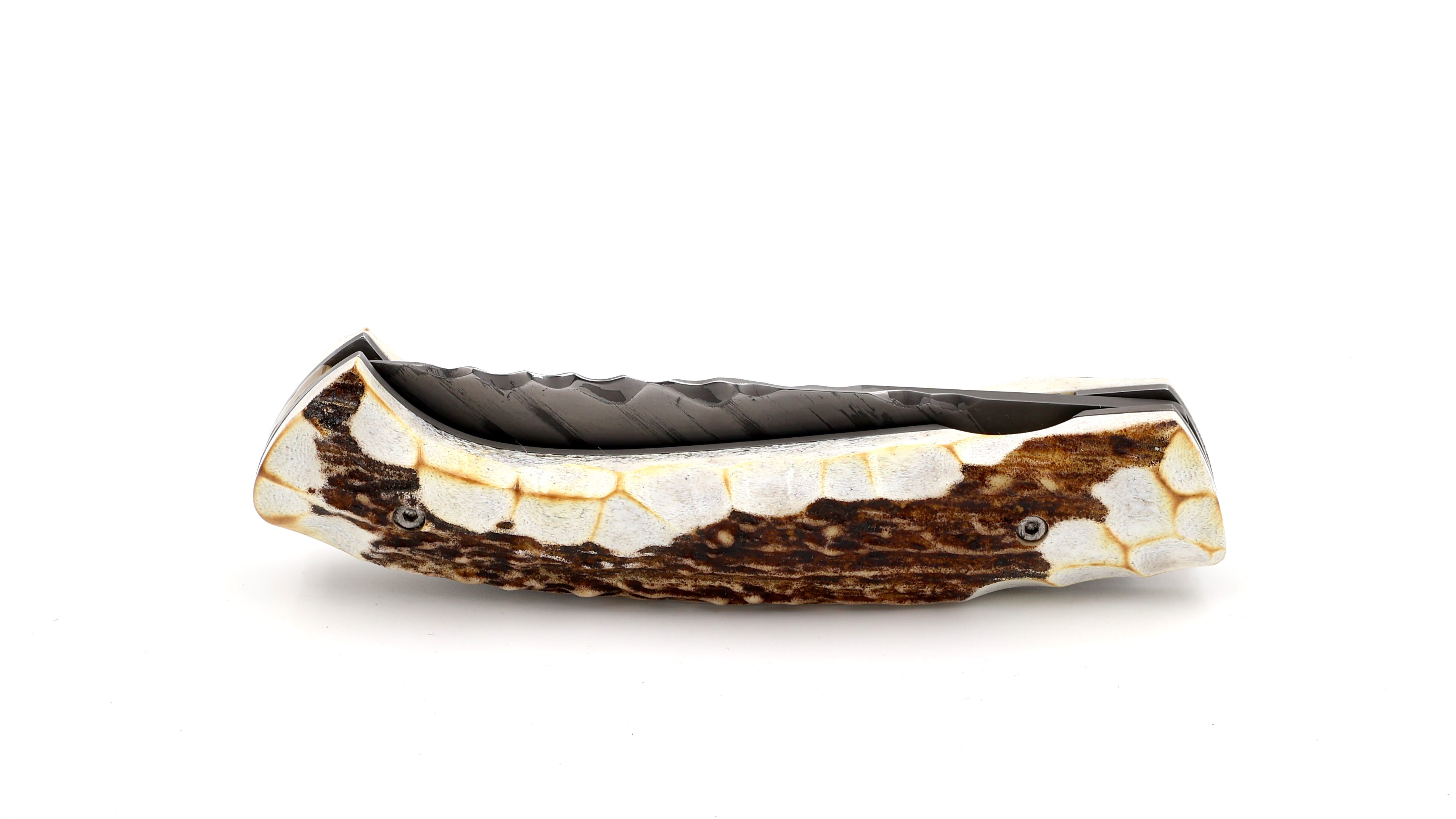 Manu LAPLACE 1515 PRIMITIVE stag horn & oxidised blade