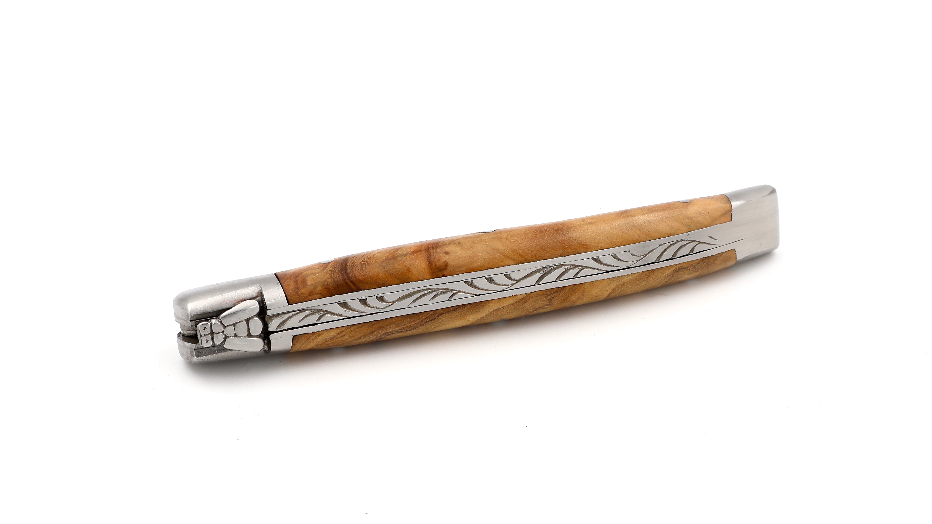 AU SABOT Laguiole knife 12 cm olive wood
