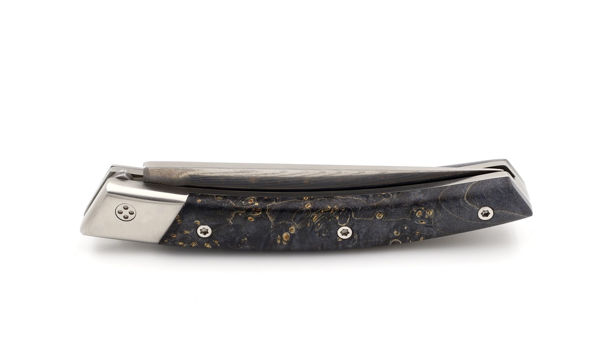 Claude DOZORME Thiers RLT maple burl VG10 damascus blade Claude DOZORME Thiers RLT maple burl VG10 damascus blade