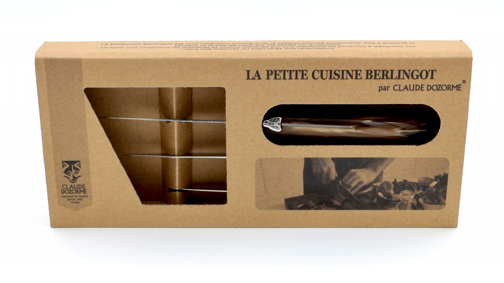 Claude DOZORME Laguiole BERLINGOT kleines Küchenmesser Set 4-tlg.  