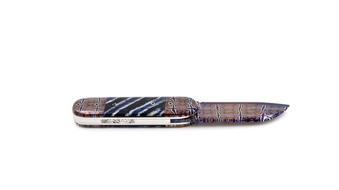 Philippe Soeuvre le BULL mammoth tusk damaskus blade 