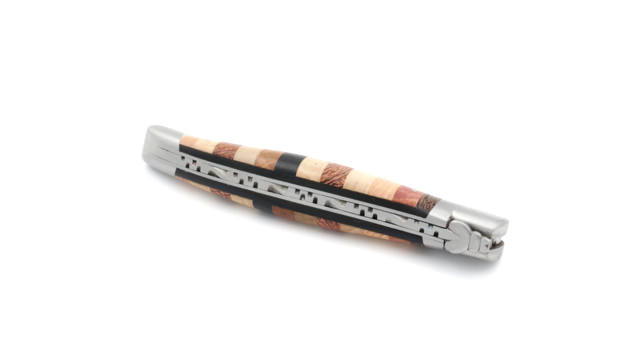Laguiole en Aubrac  Edelhölzer/Marqueterie matt  12 cm