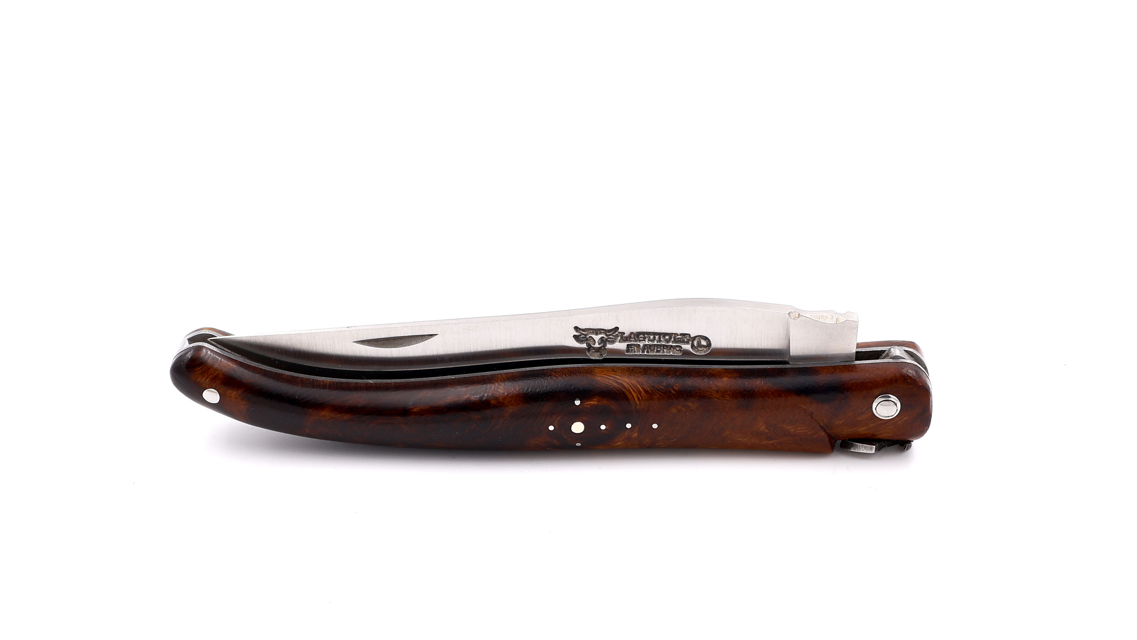 Laguiole en Aubrac Laguiole UNIQUE PIECE  ironwood burlwood 12 cm