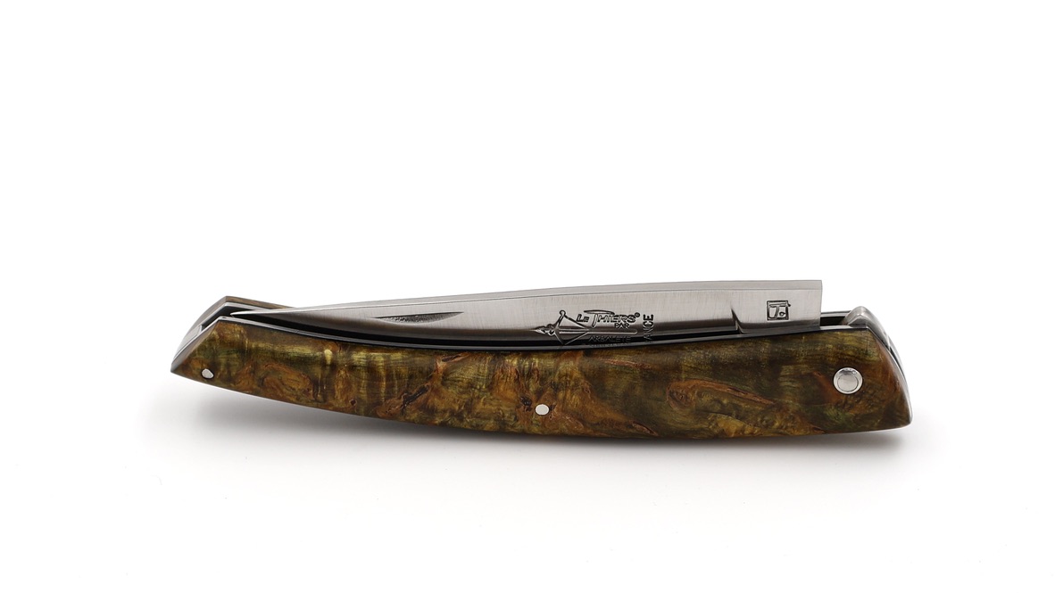 ARBALETE G. David  Thiers Messer stabilisierte Maserbirke 12 cm 