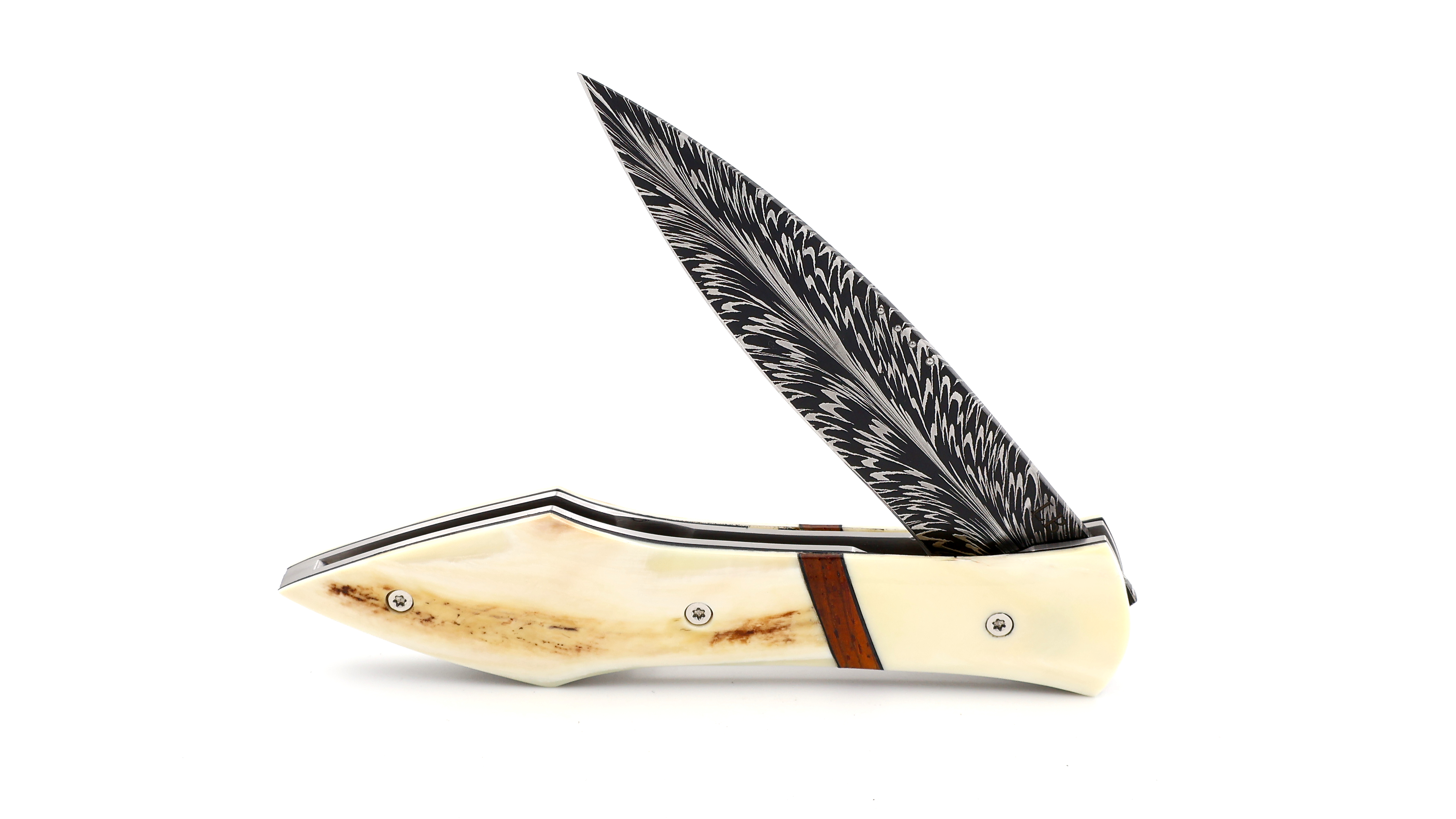Laraud Blades L’Oegopsyde warthog ivory & damascus blade