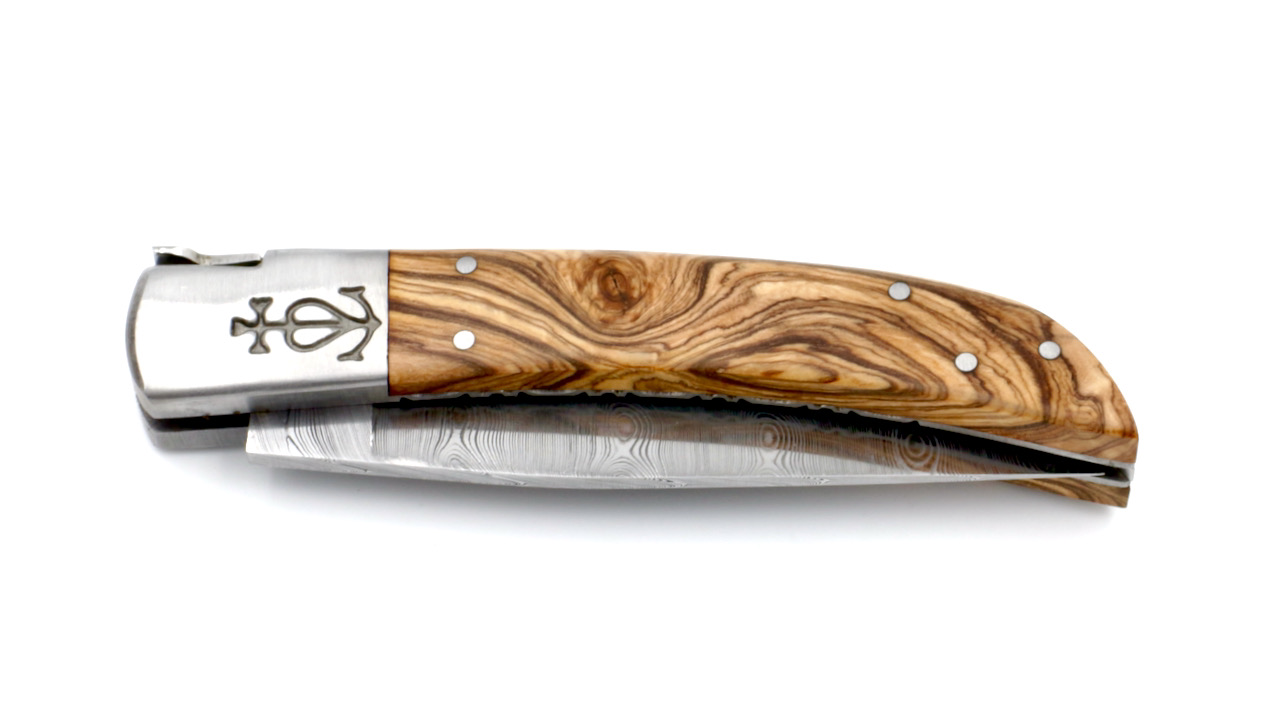 Le Camarguais Olive guillochiert Damast 12 cm