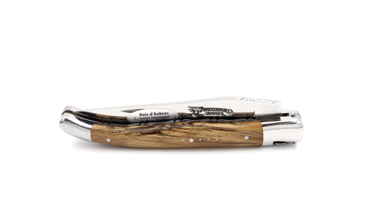 Laguiole en Aubrac Aubrac Holz poliert Doppelplatine 12 cm