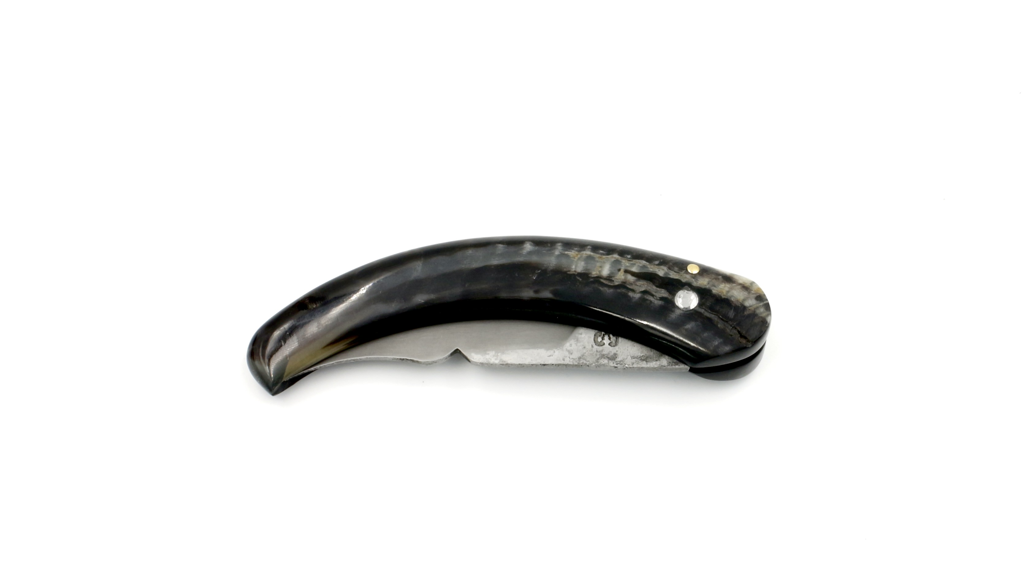 Coutellerie du Lotus Cornicciolu ram horn corsican shepherd's knife 15 cm