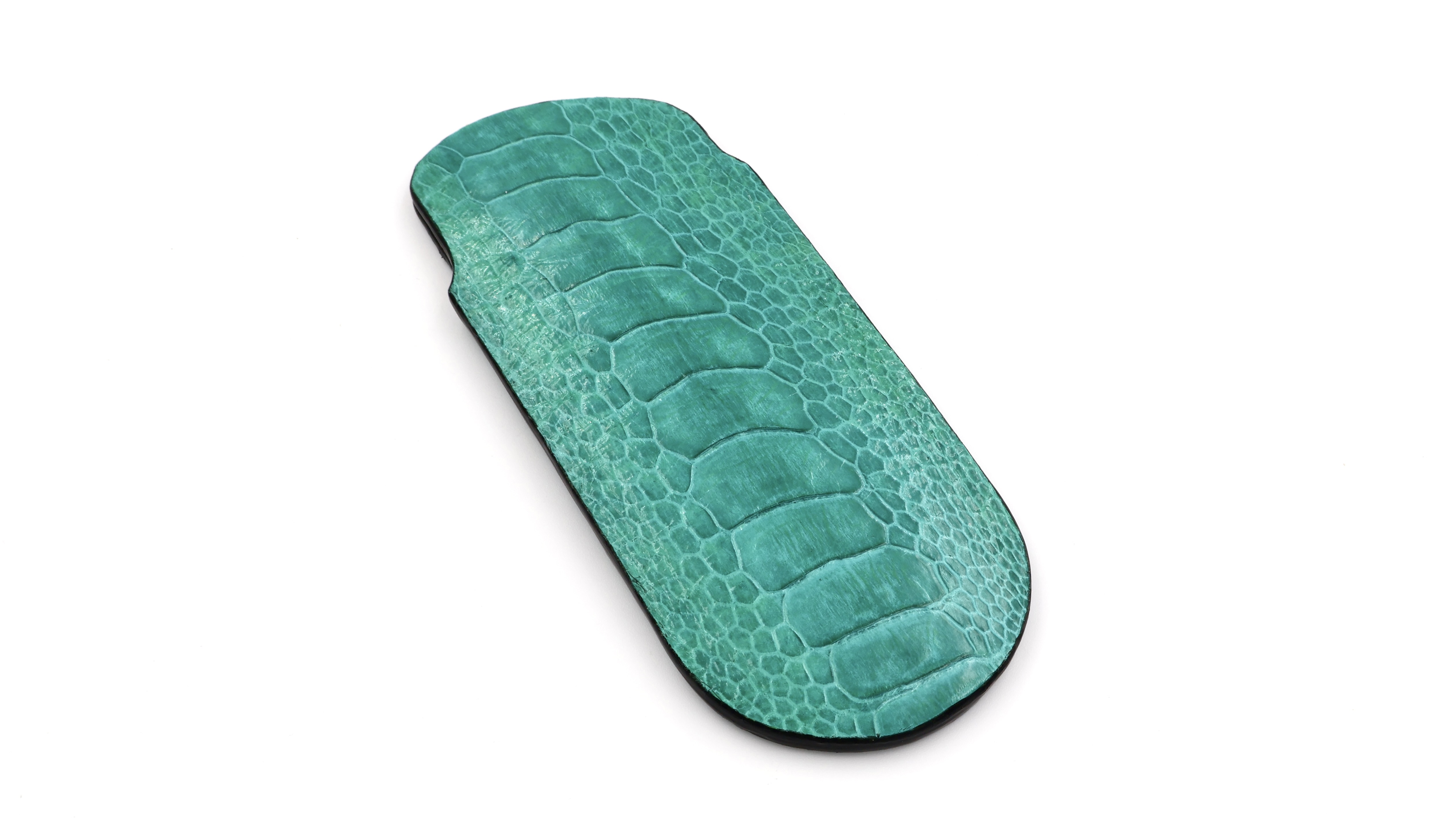 Atelier N°7 ostrichleg leather turquoise 14,5 cm