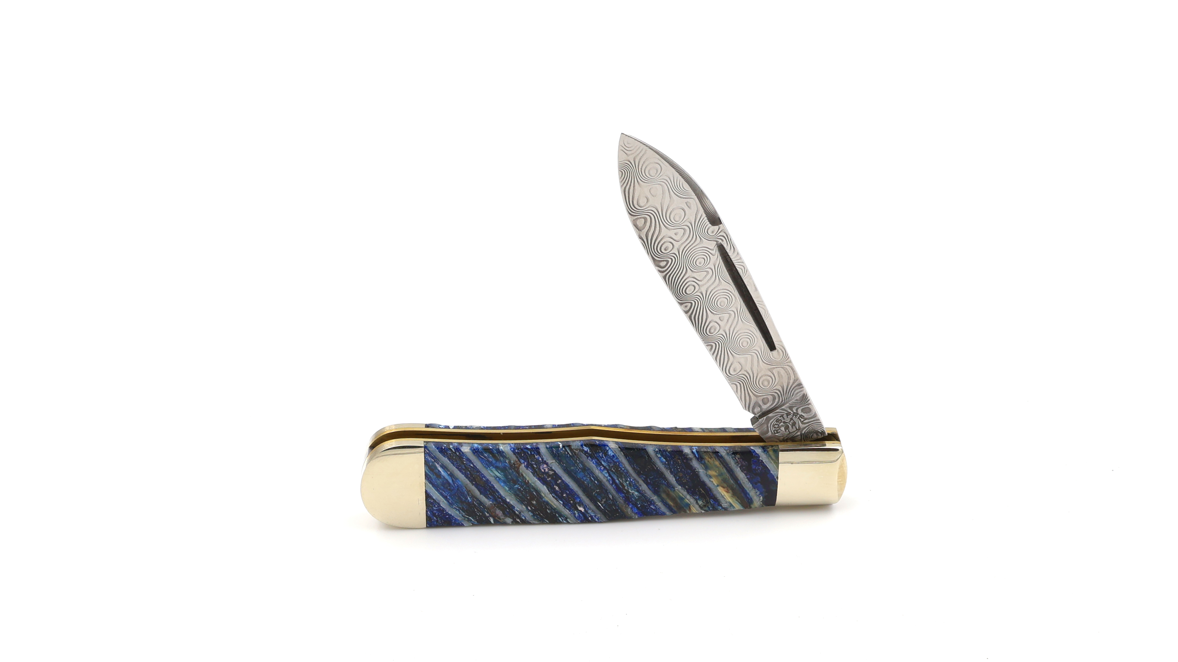 Robert Klaas Flaschen-Erl mammoth tusk stanless damascusblade