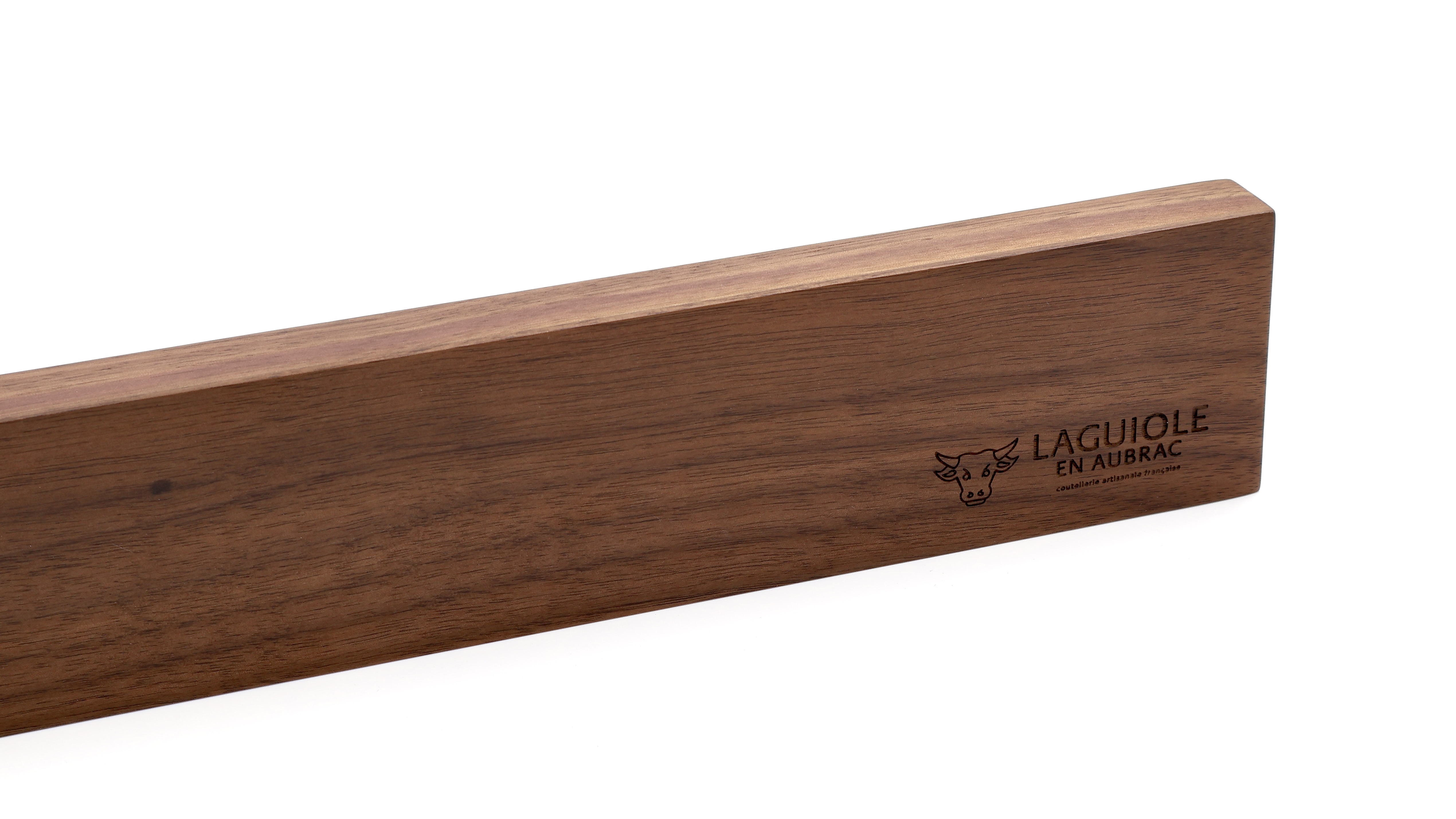 Laguiole en Aubrac magnetische Messerleiste für Steakmesser oder Kochmesser Nussbaum
