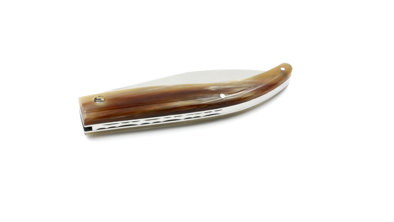 Saladini knife MAREMMANO A FOGLIA horn tip
