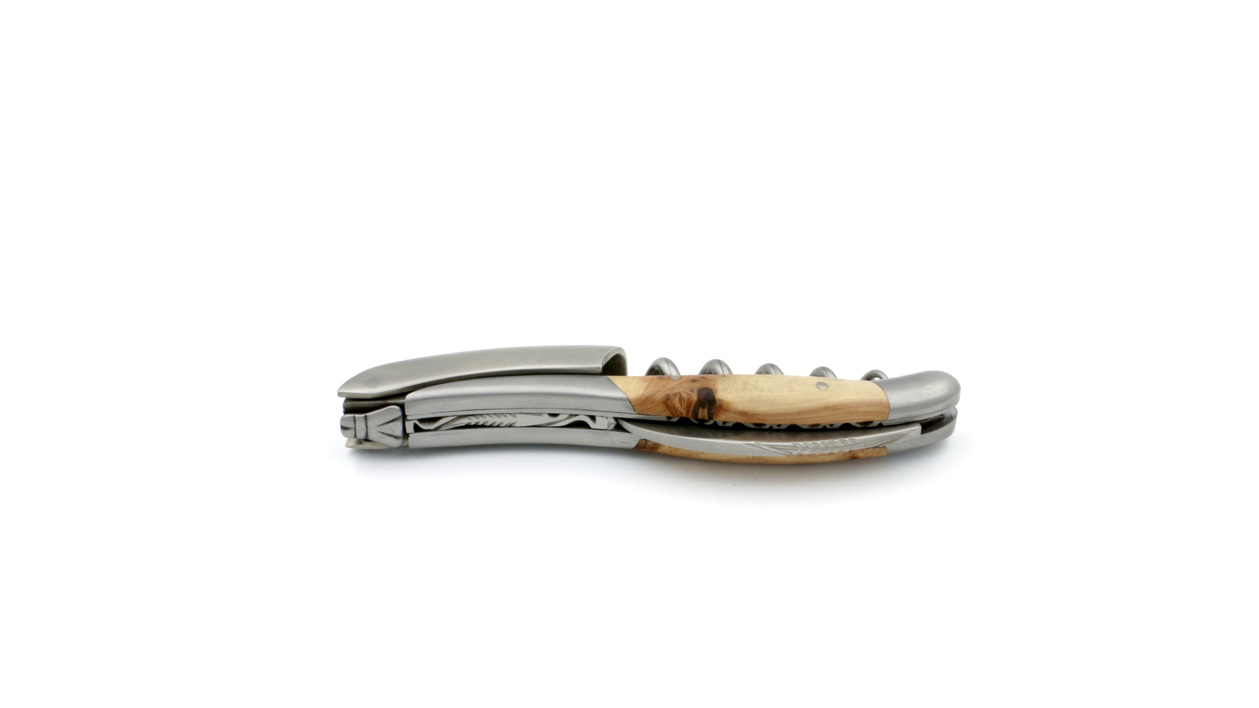 Laguiole en Aubrac Laguiole Sommelier knife juniper handcarved