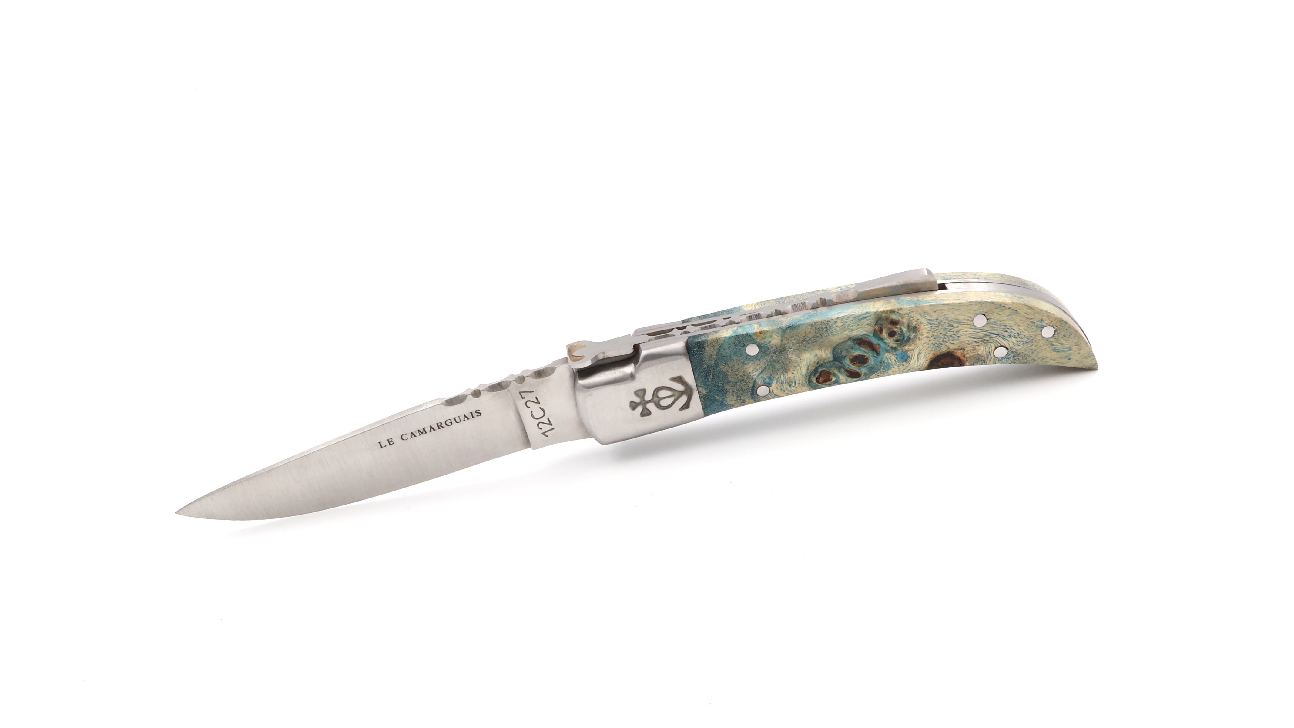 Le Camarguais knife poplar burlwood 10 cm Le Camarguais knife poplar burlwood 10 cm
