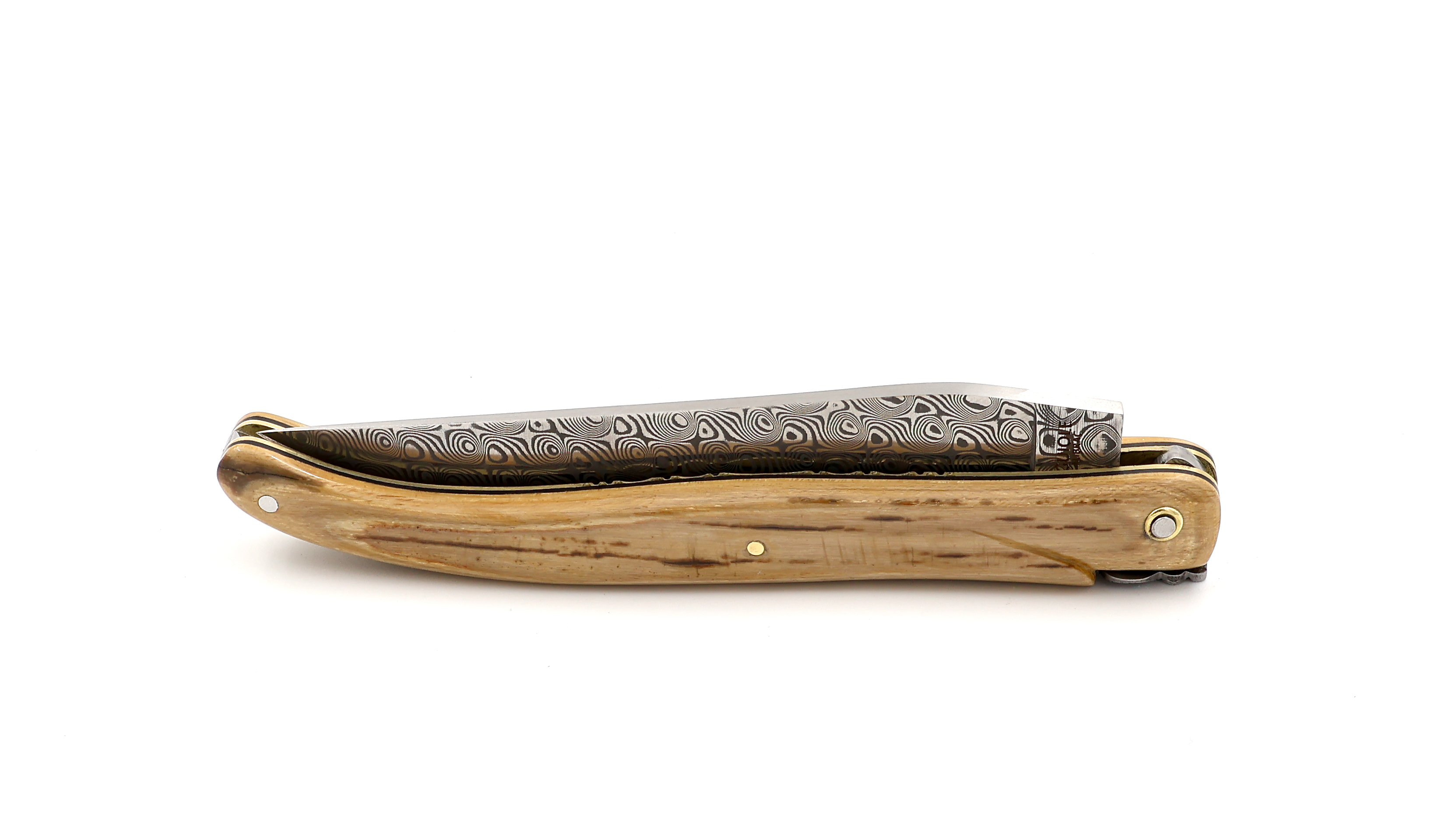 Laguiole en Aubrac laguiole knife DSC® damascus ECLIPSE mammoth crust 12 cm