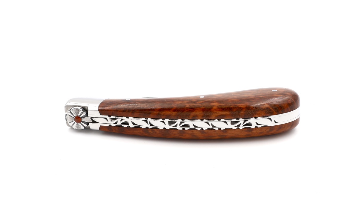 Fontenille Pataud Capuchadou chiseled amourette wood & damascus 12 cm