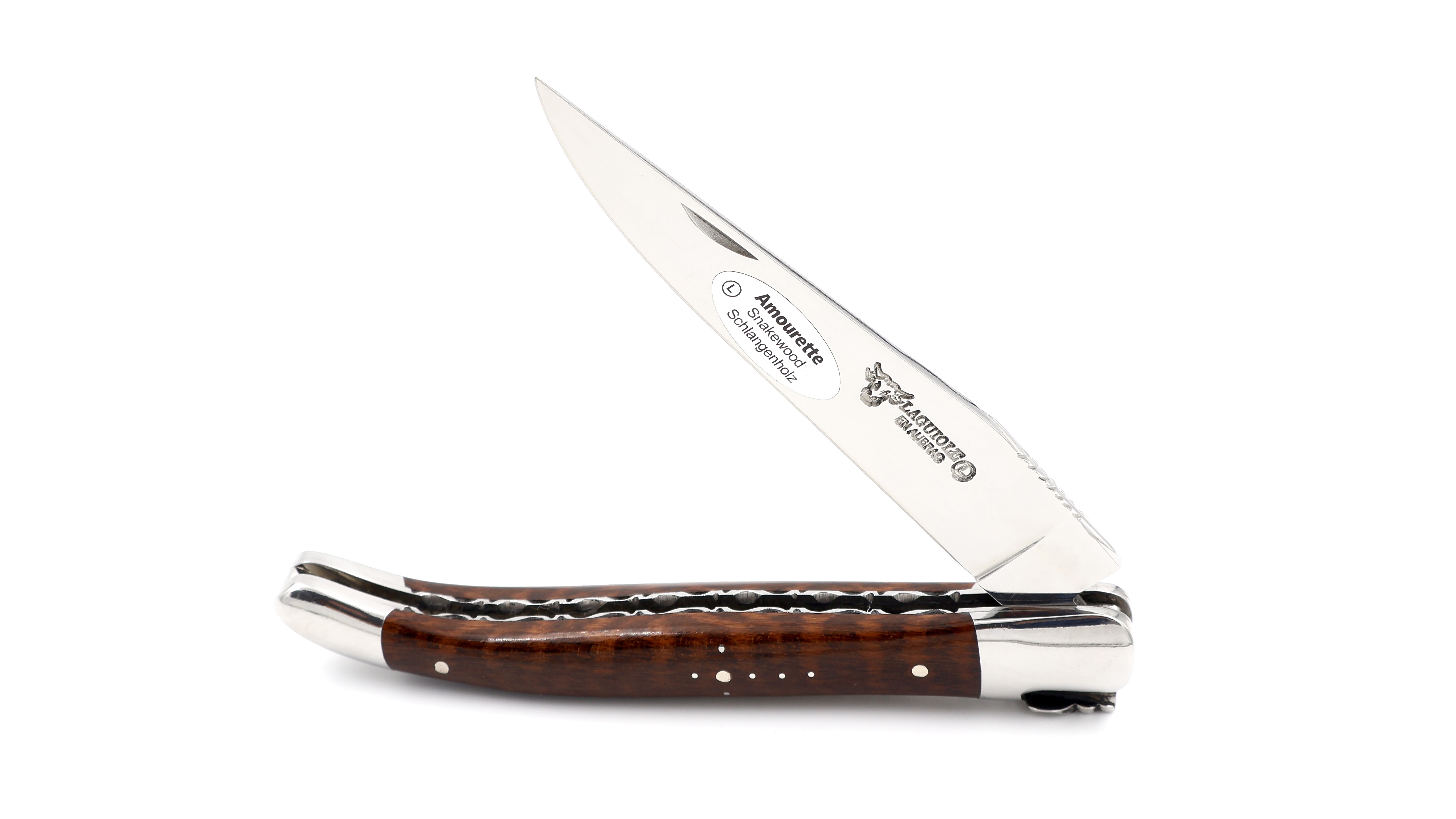 Laguiole en Aubrac guillochierte Platine Amourette 12 cm