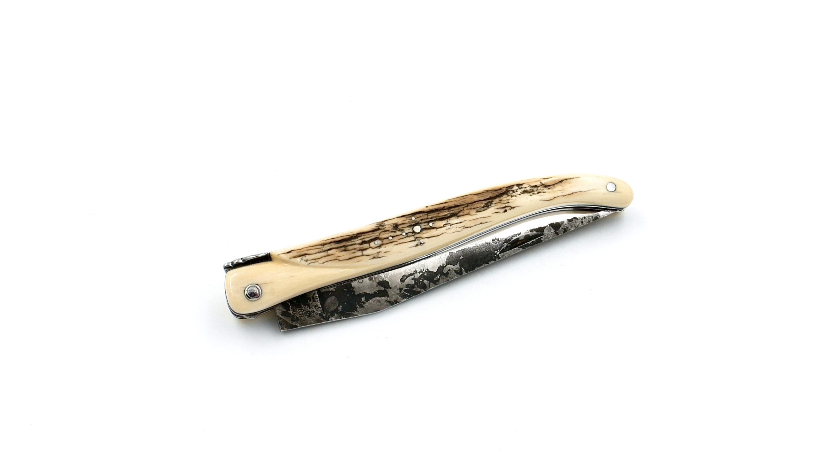 Laguiole en Aubrac Brut de Forge Mammutelfenbein Kruste massiv 12 cm