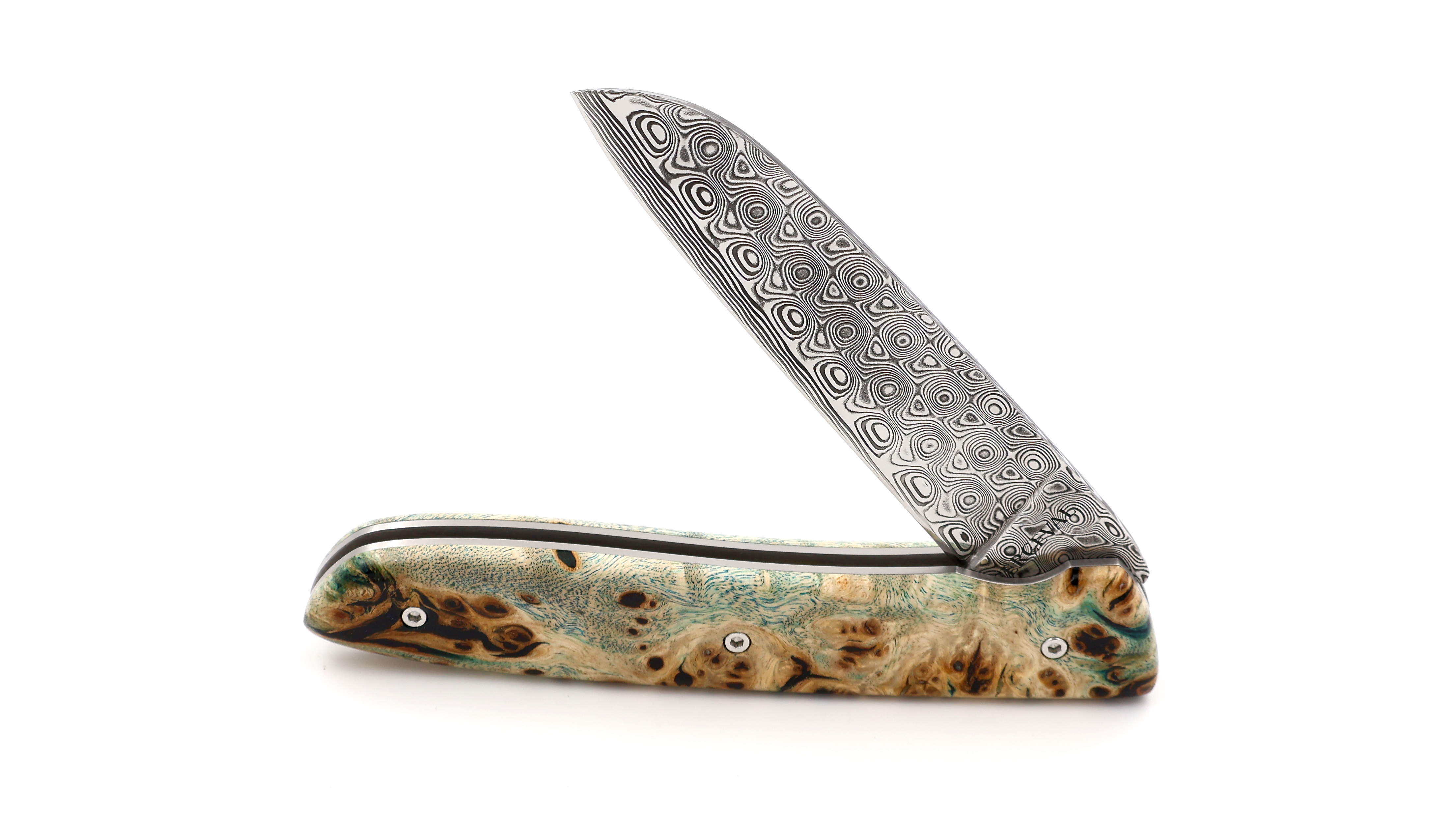 PERCEVAL L08 Sonderedition Damast Pappel Wurzelholz
