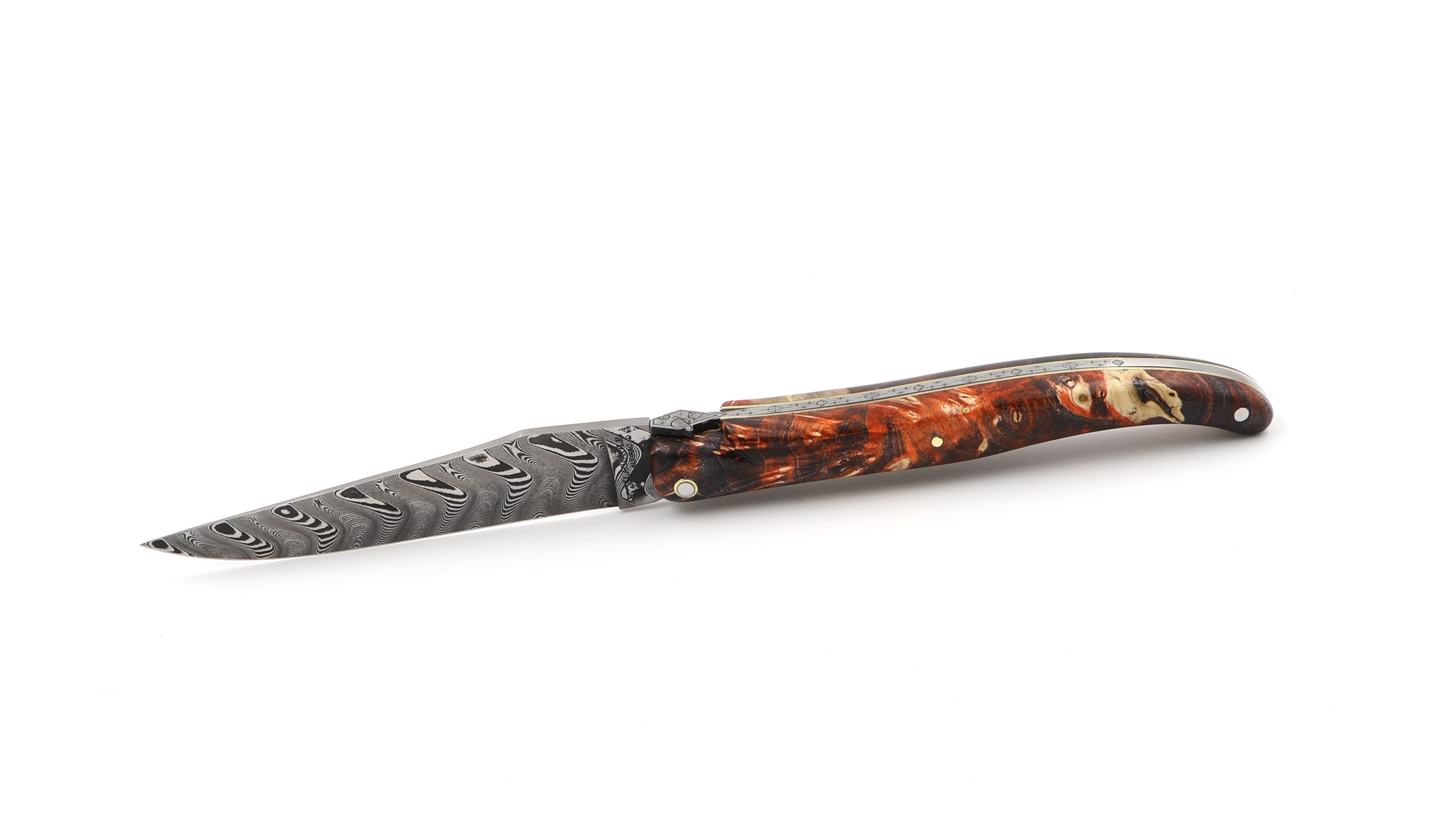 Laguiole en Aubrac Biene WELTRAUM DSC® Carbondamast Holunder Wurzelholz 12 cm 