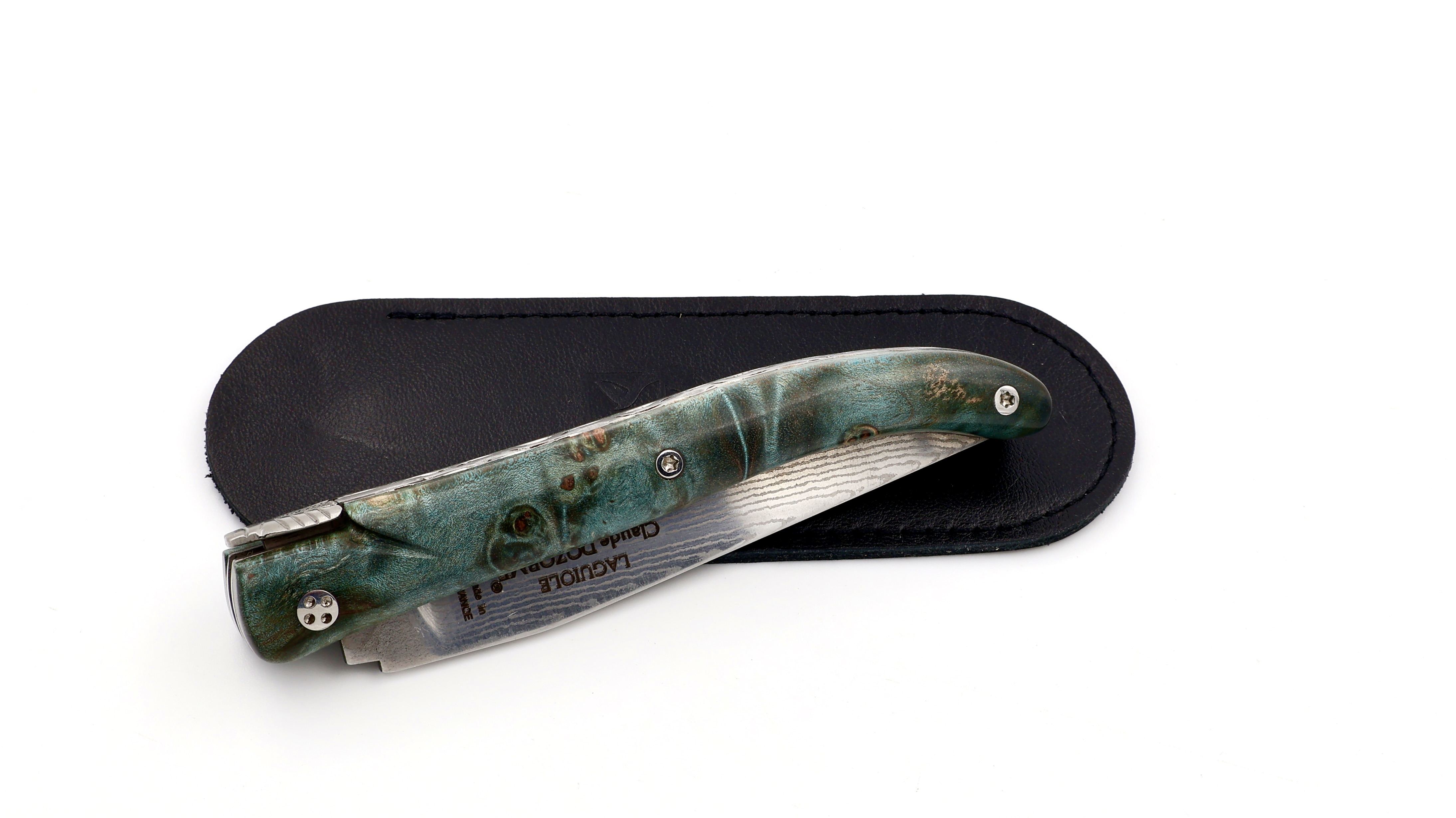 Claude DOZORME Laguiole maple burlwood 12 cm VG10 damascus