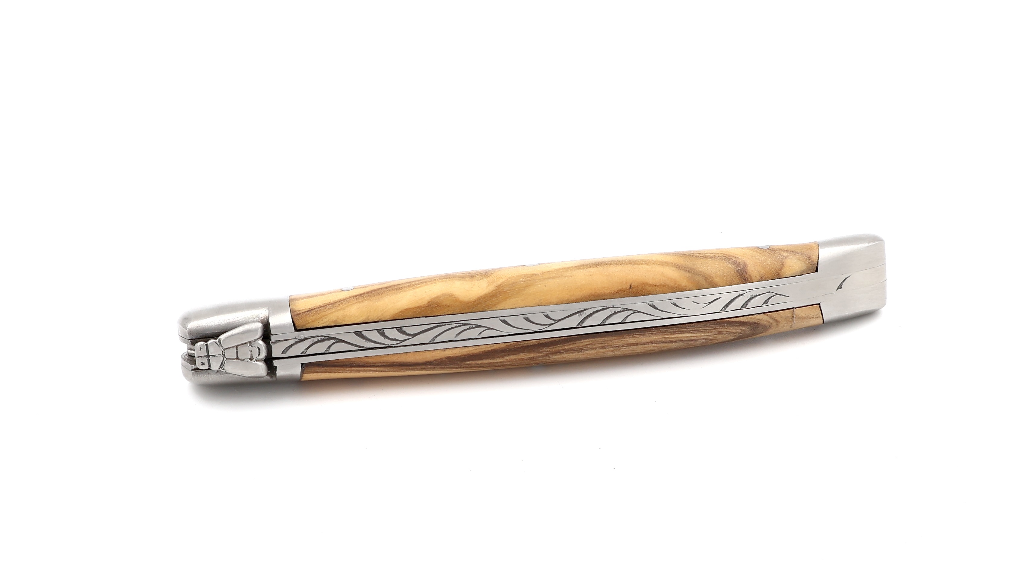 AU SABOT Laguiole knife olive wood 12 cm