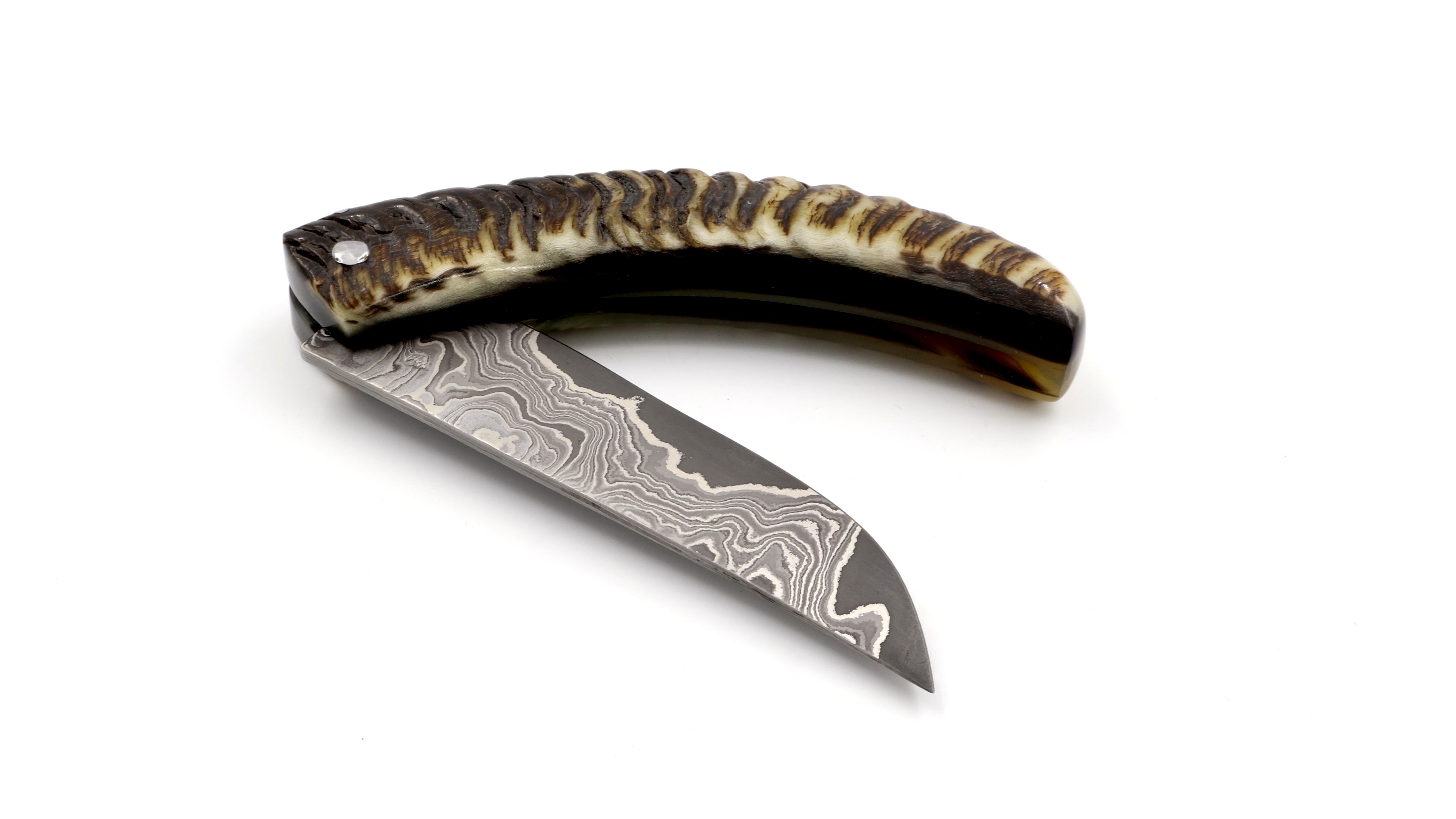 Coutellerie du Lotus Cornicciolu Widderhorn wilder Damast 