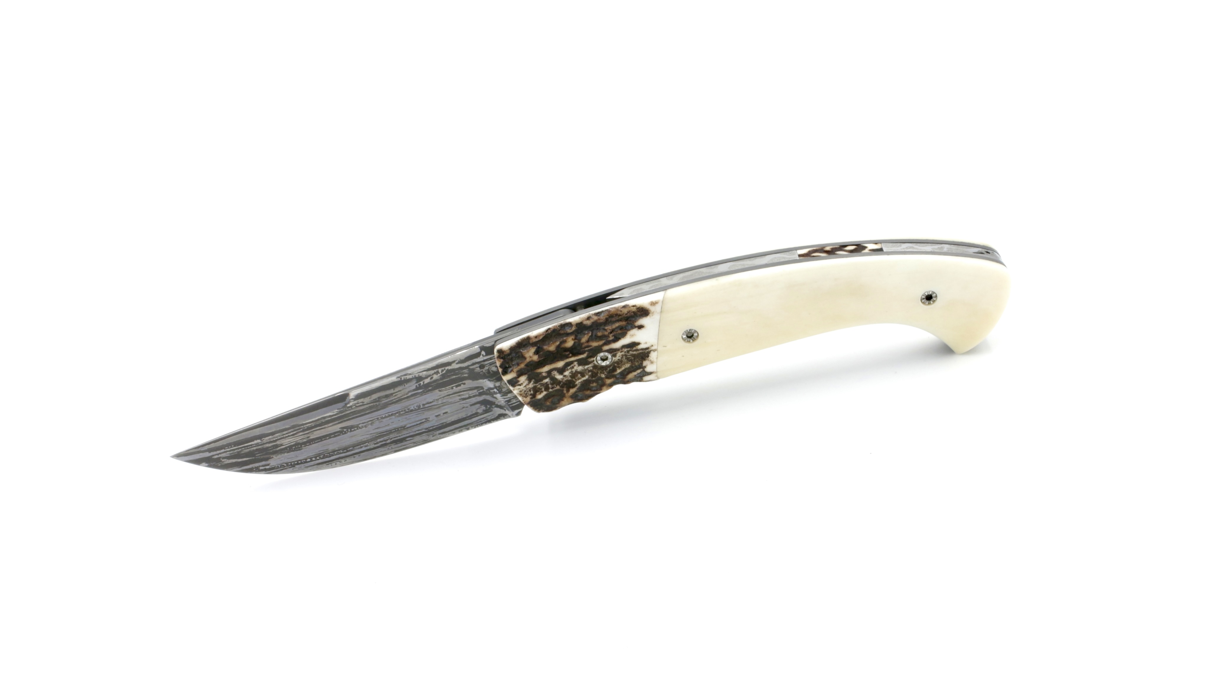 MANU LAPLACE 1515 stag horn/buffalbone blade L'eau forte