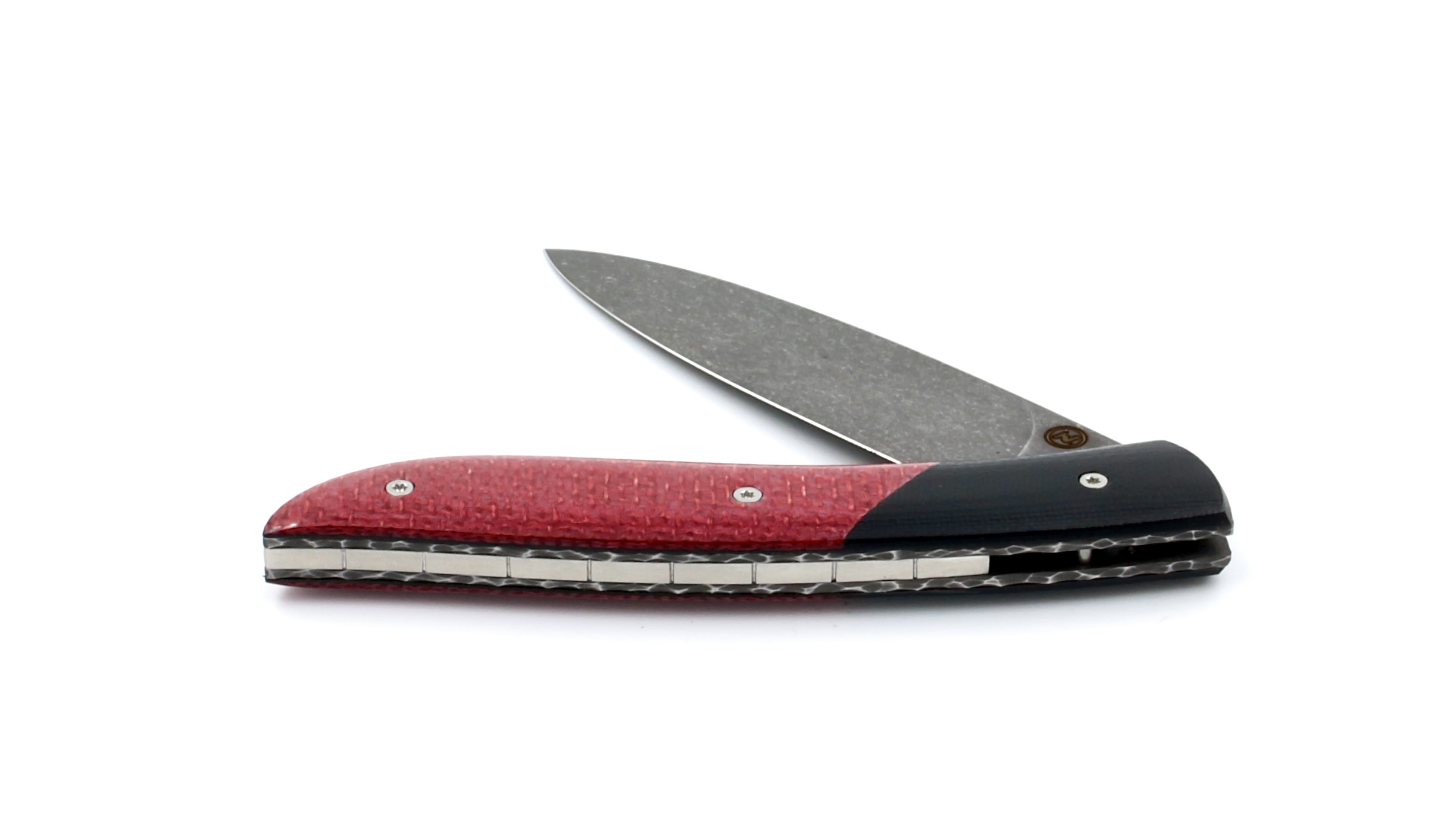 Tim Bernard  NÉVÉ G10 and red micarta stonewashed blade