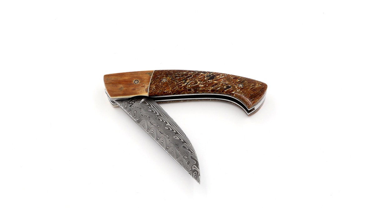 MANU LAPLACE 1515 CUSTOM  mammoth-fermurebone  damascus blade